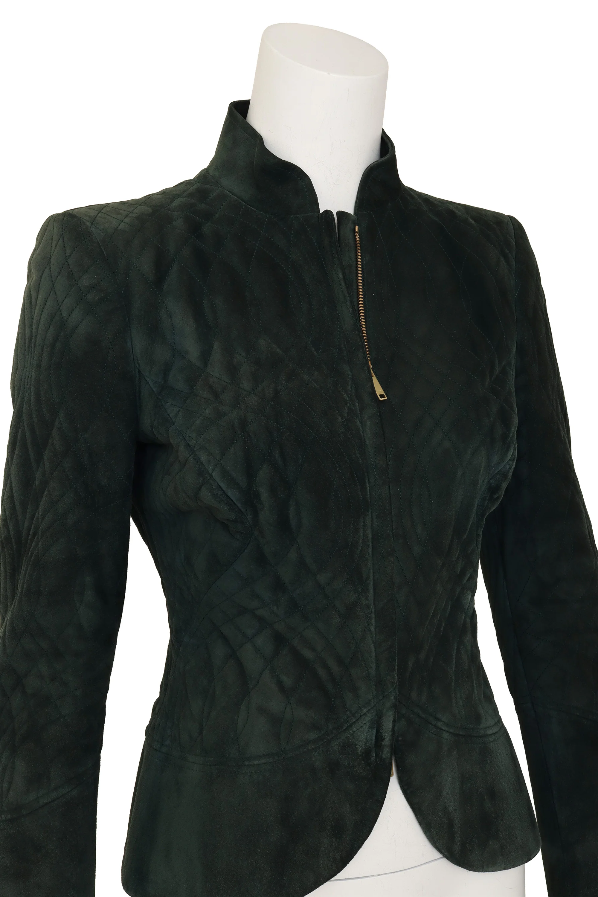 Suede Quilted Jacket - Image 2