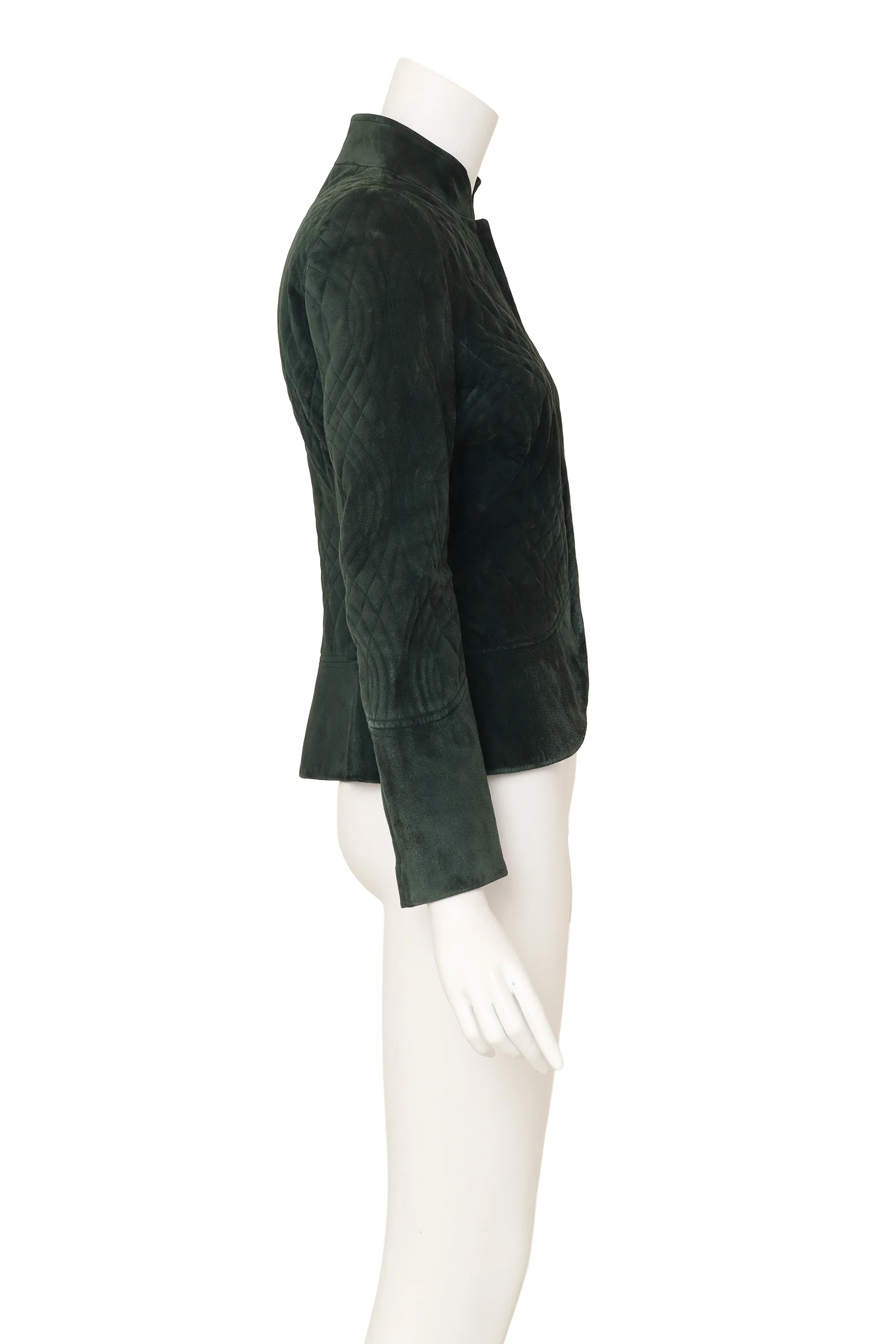 Suede Quilted Jacket - Image 4