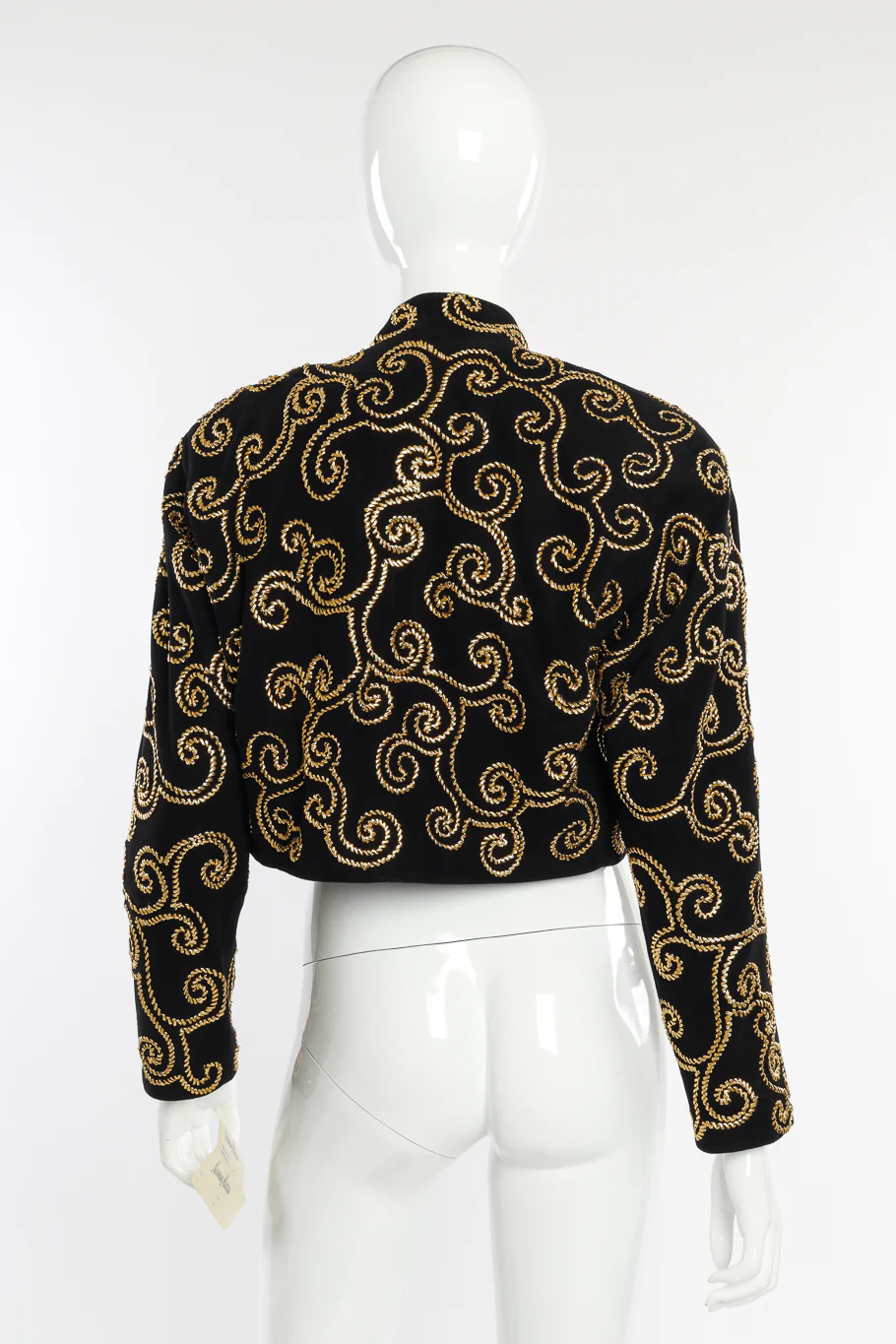 Suede Ribbon Swirl Bolero Jacket - Image 2