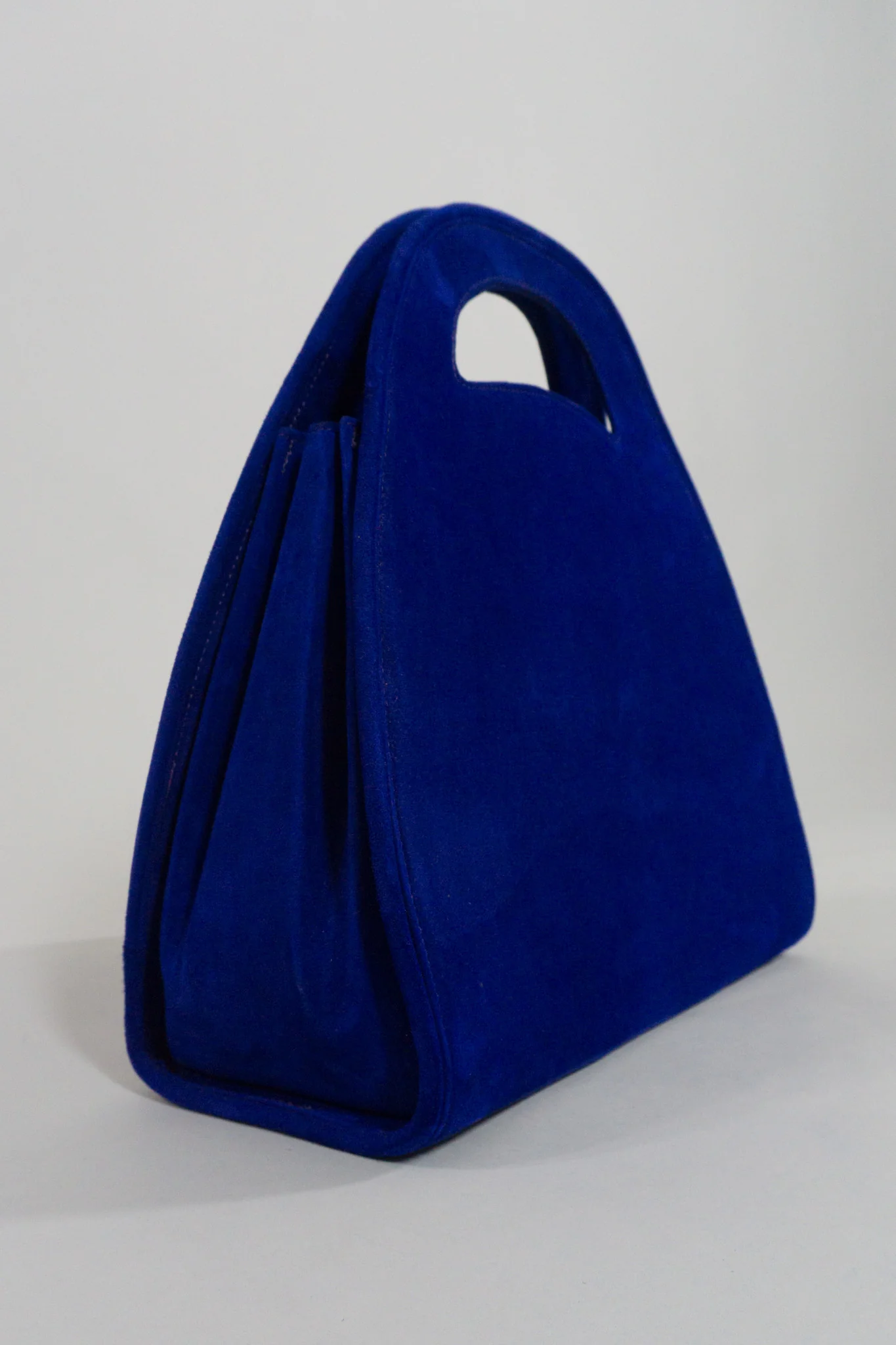 Suede Shaped Handbag - Image 2