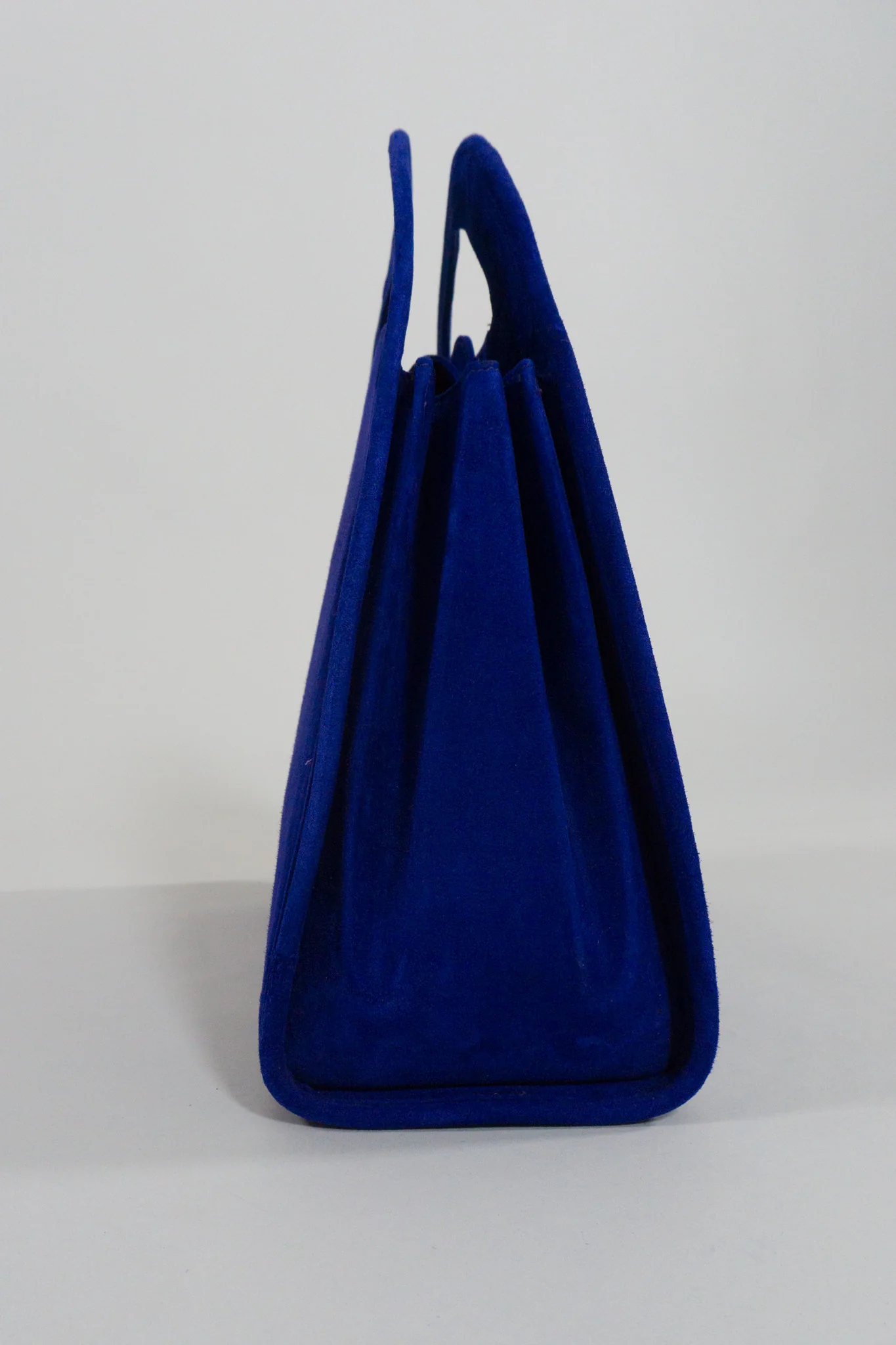 Suede Shaped Handbag - Image 3