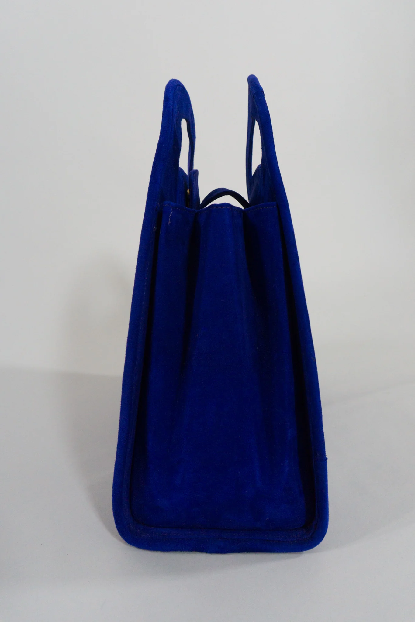 Suede Shaped Handbag - Image 5
