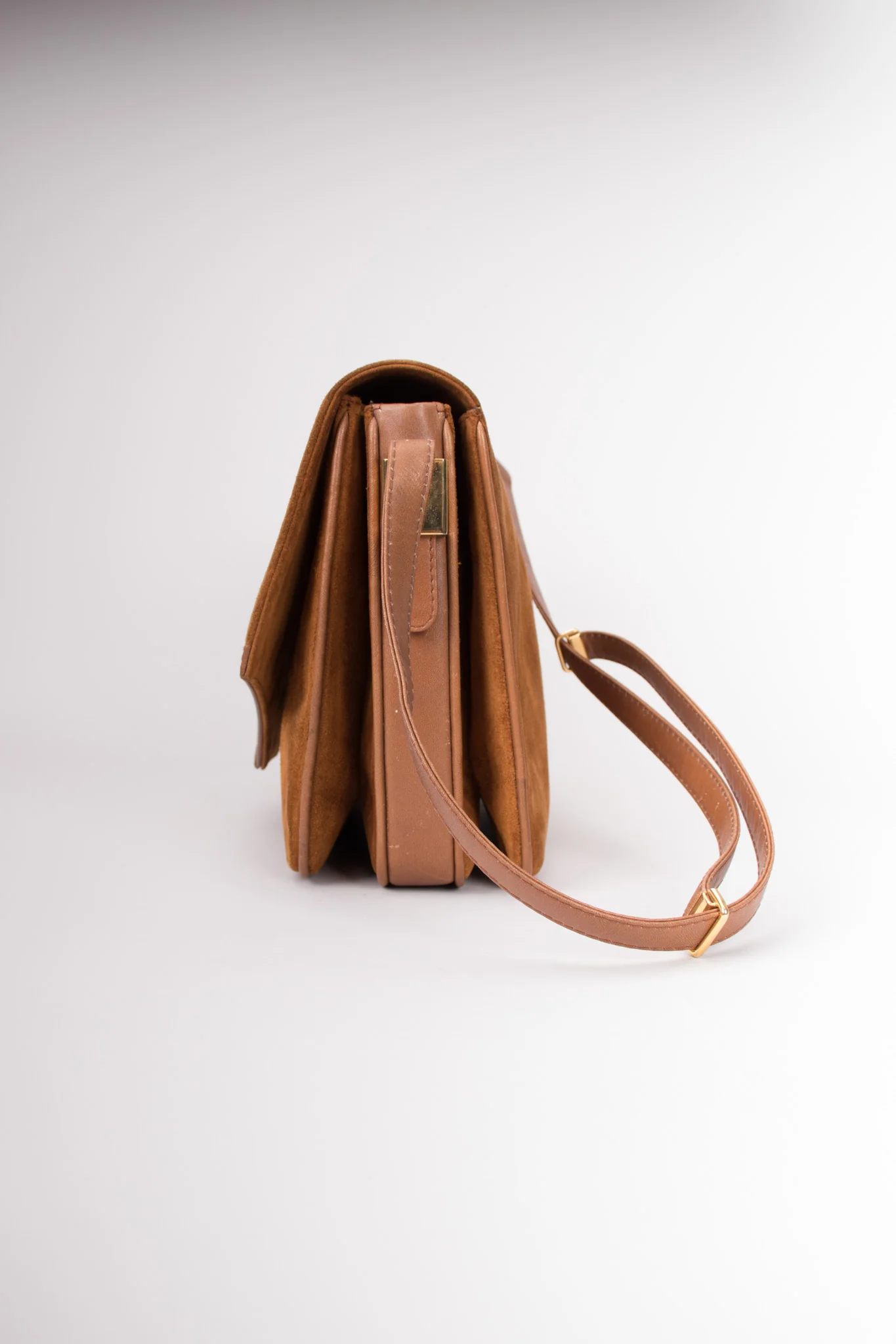Suede Shoulder Flap Bag - Image 4