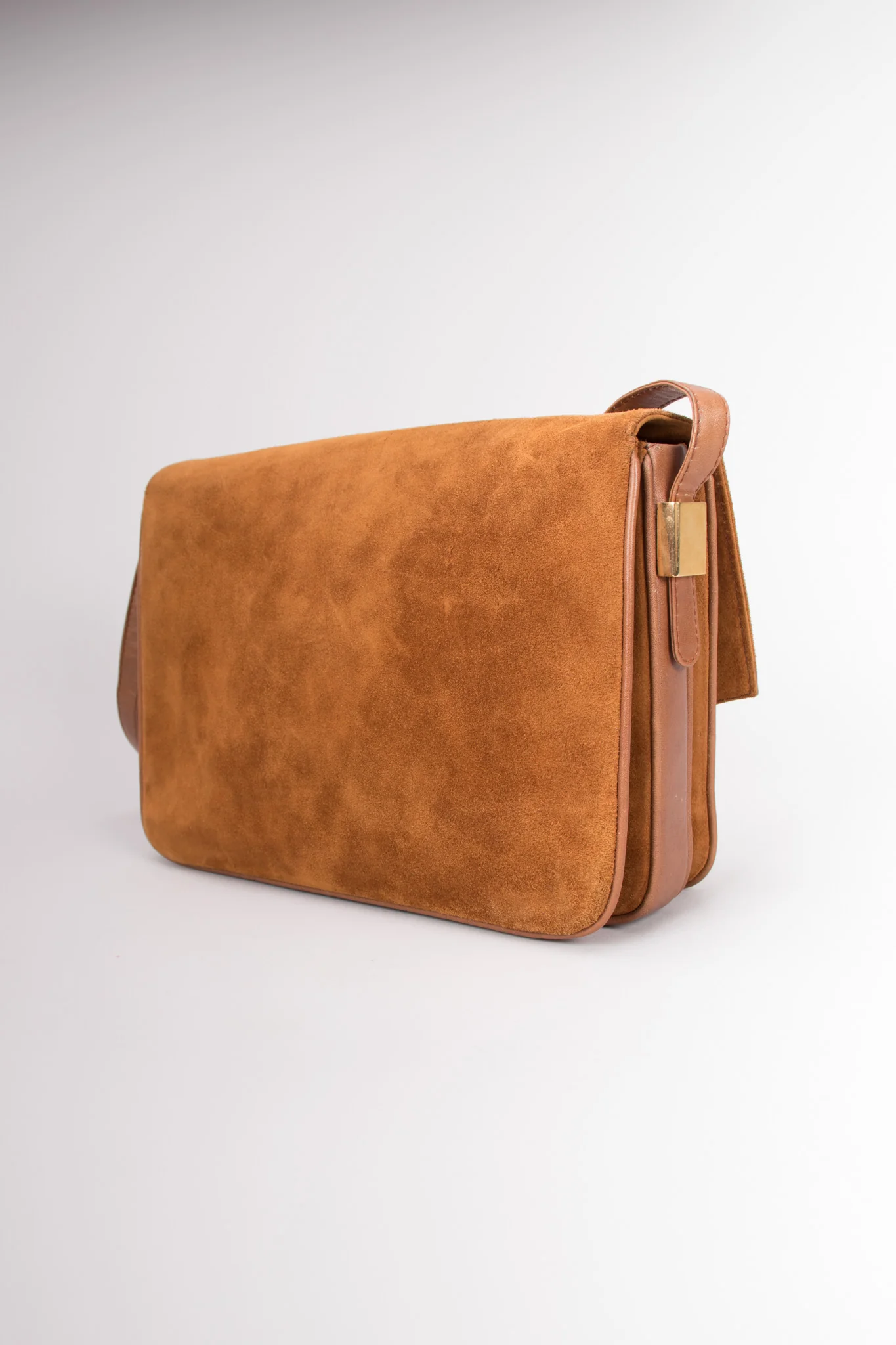 Suede Shoulder Flap Bag - Image 7