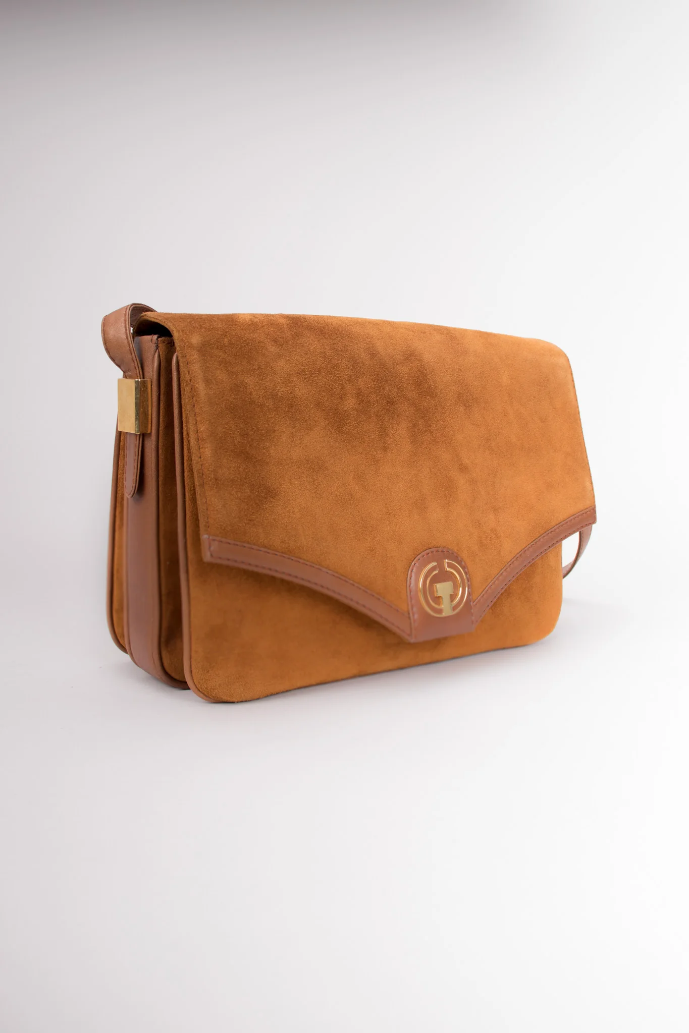Suede Shoulder Flap Bag - Image 9