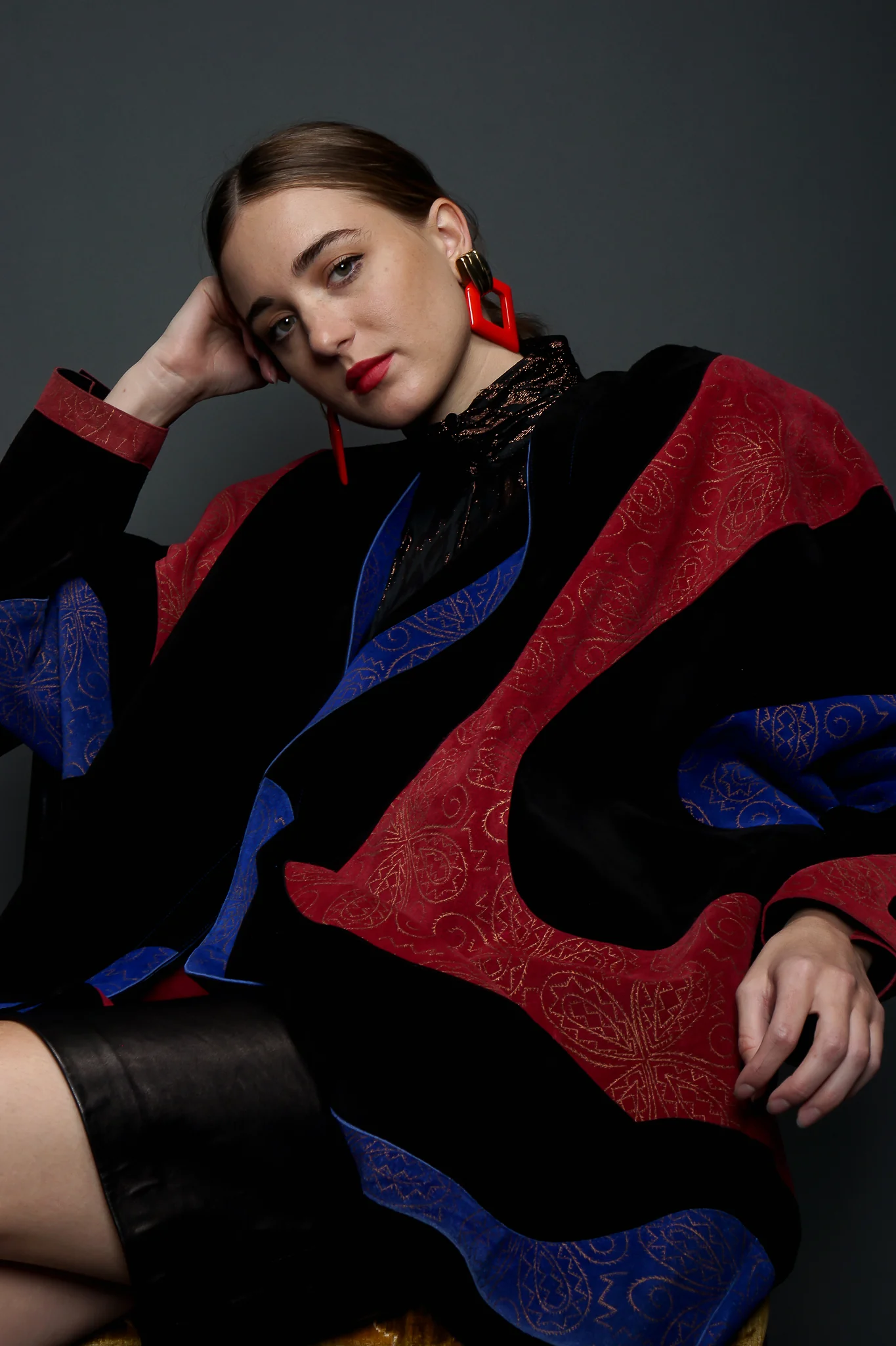 Suede Swirl Cocoon Coat - Image 3