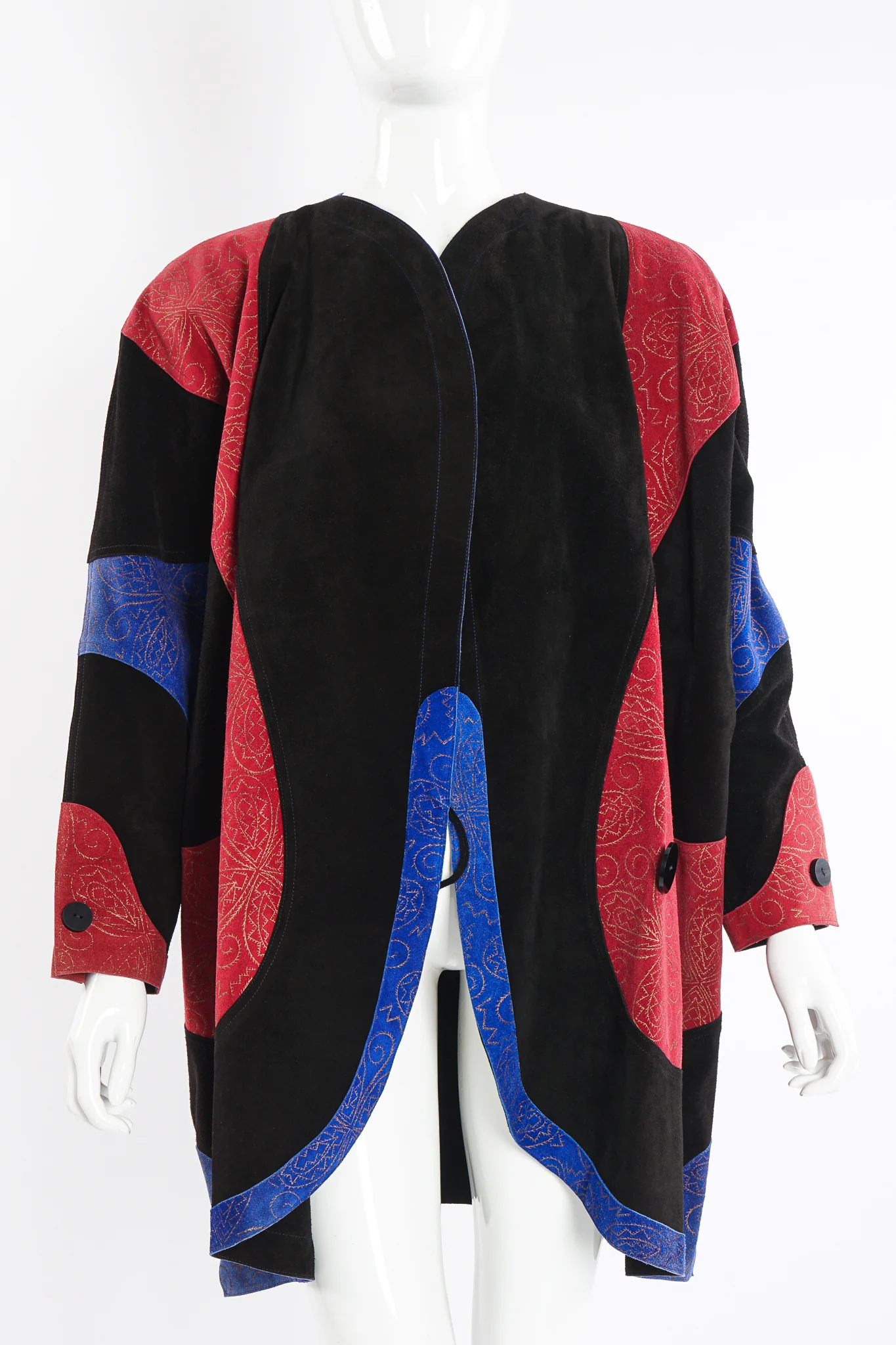 Suede Swirl Cocoon Coat - Image 7