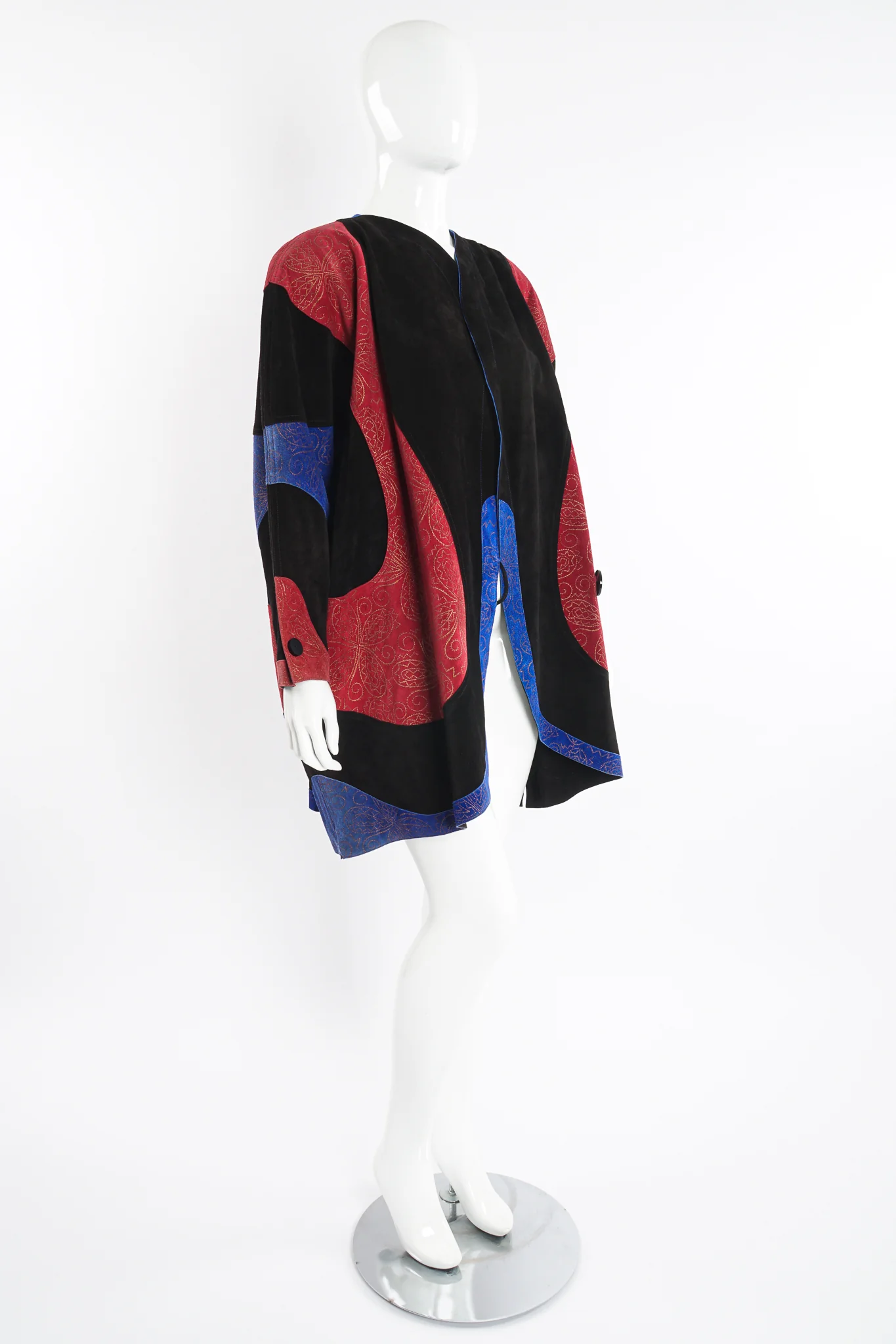 Suede Swirl Cocoon Coat - Image 9