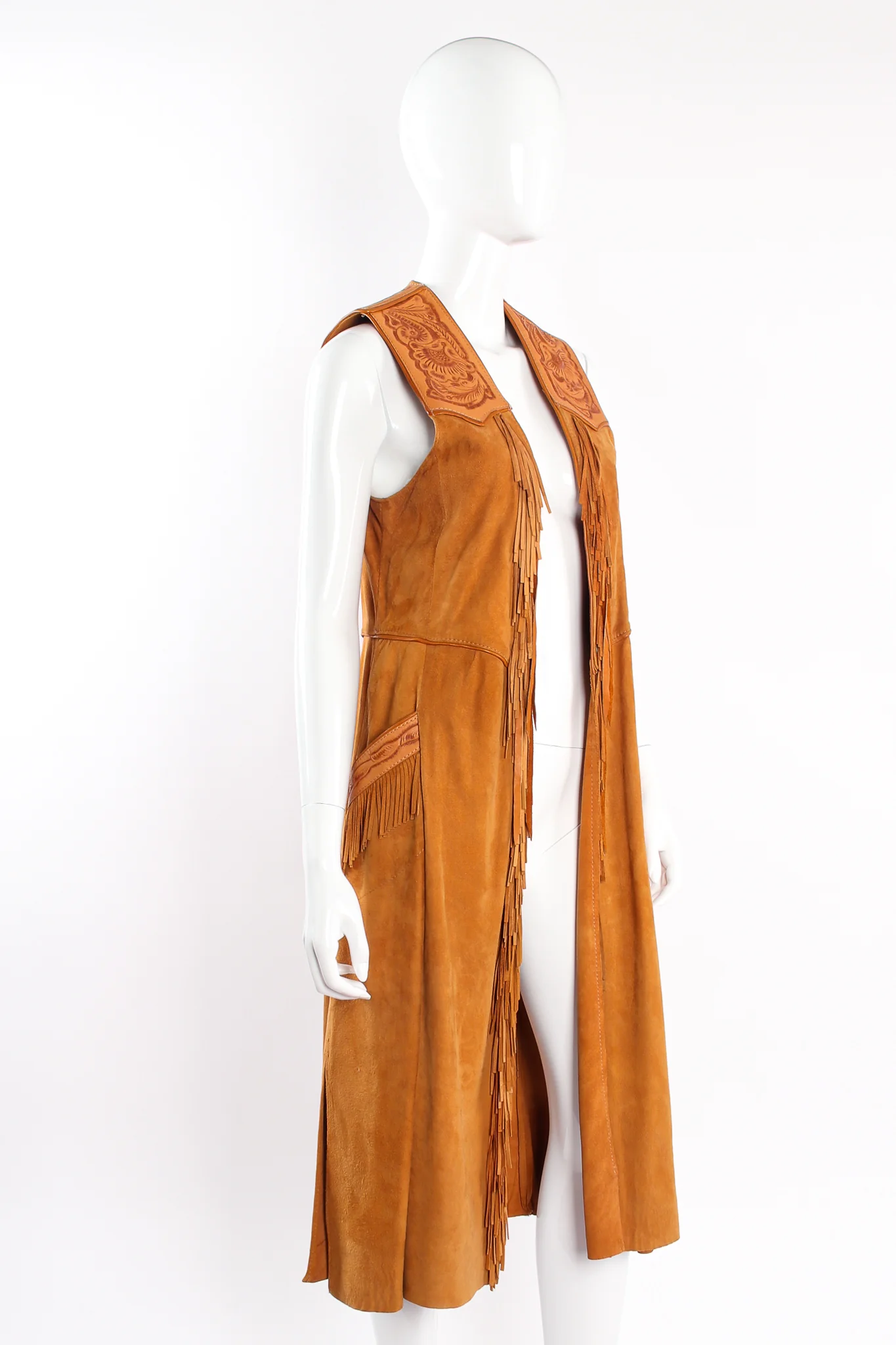 Suede Tassel Vest Overcoat - Image 2