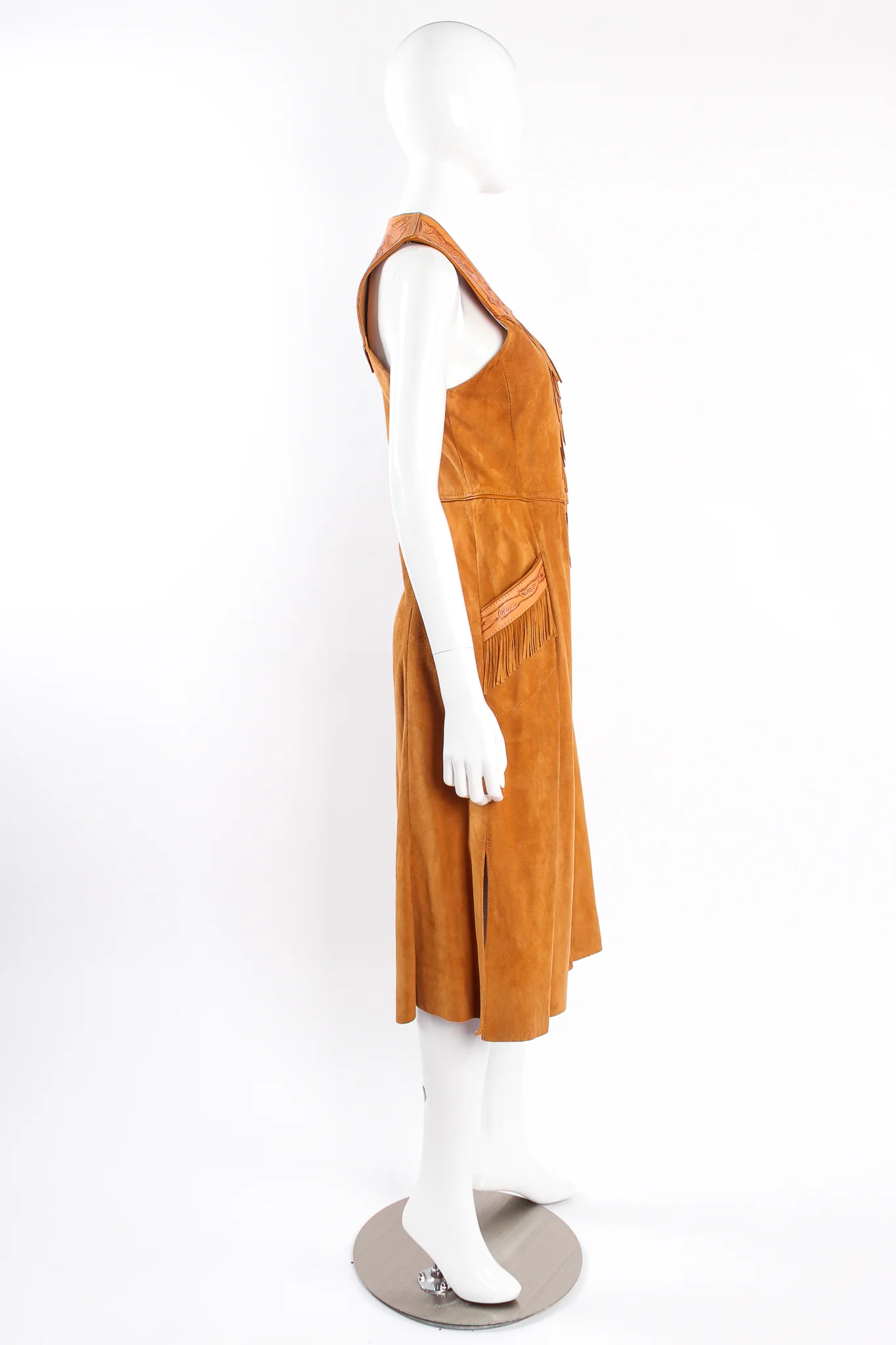 Suede Tassel Vest Overcoat - Image 3