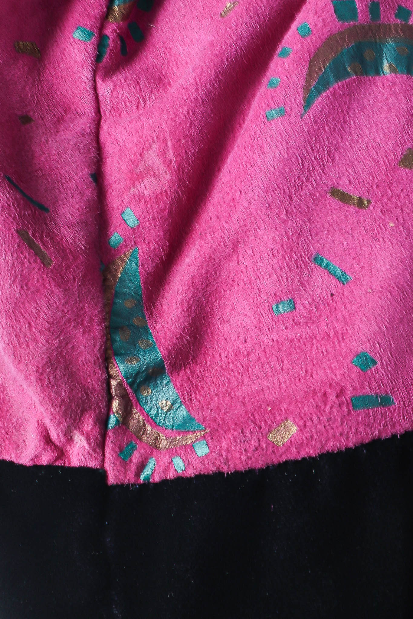 Suede & Velvet Patchwork Bomber - Image 7