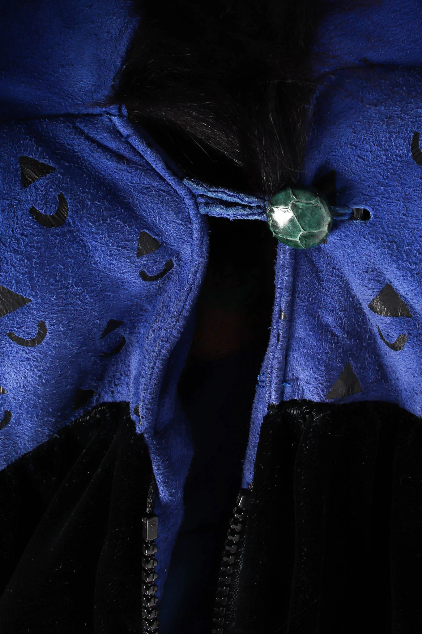 Suede & Velvet Patchwork Bomber - Image 9