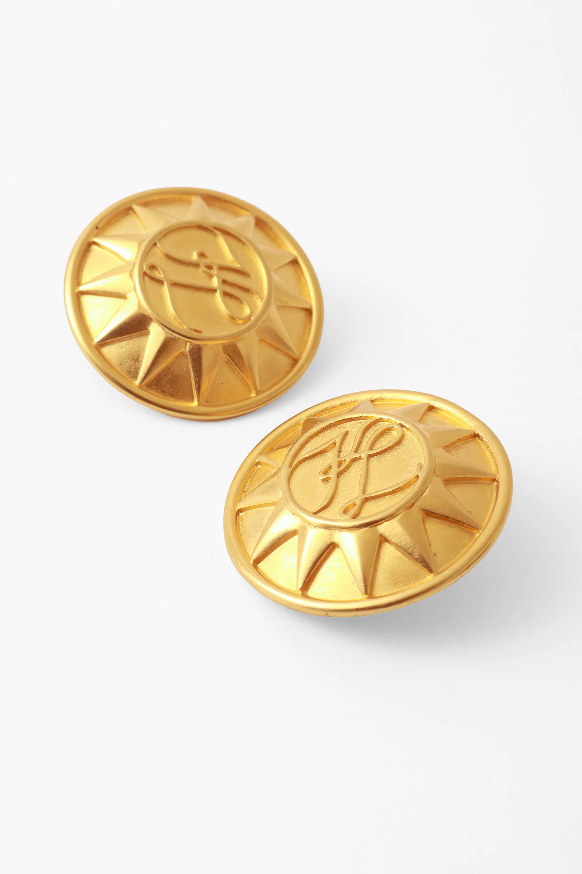 Sun Button Logo Earrings - Image 3