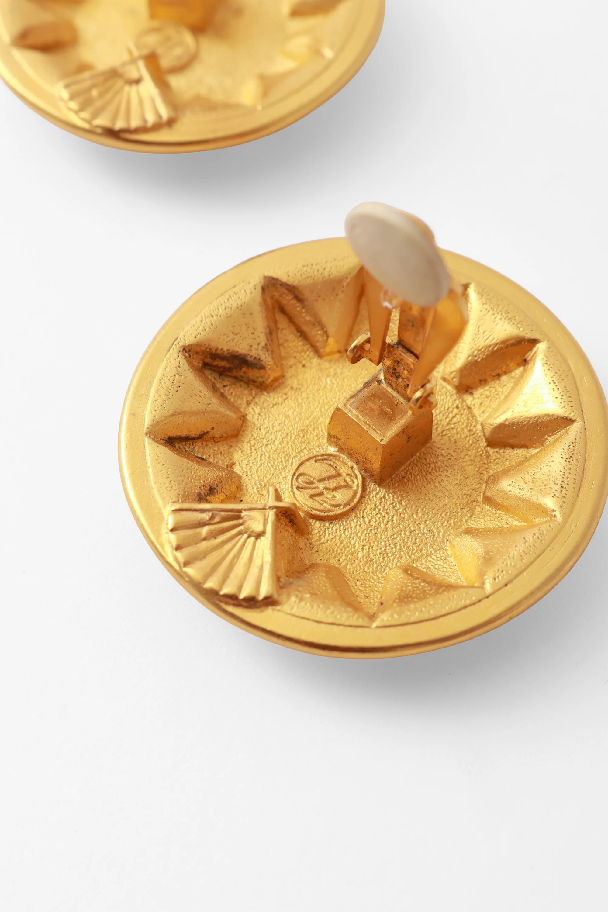 Sun Button Logo Earrings - Image 5