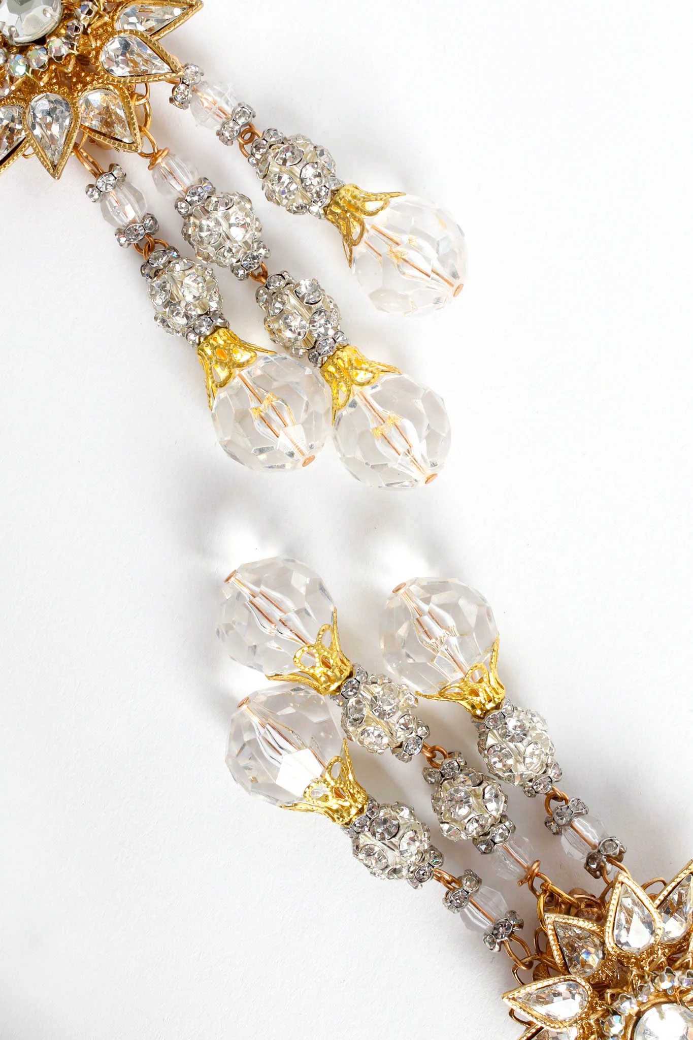 Sunflower Burst Crystal Drop Earrings - Image 6