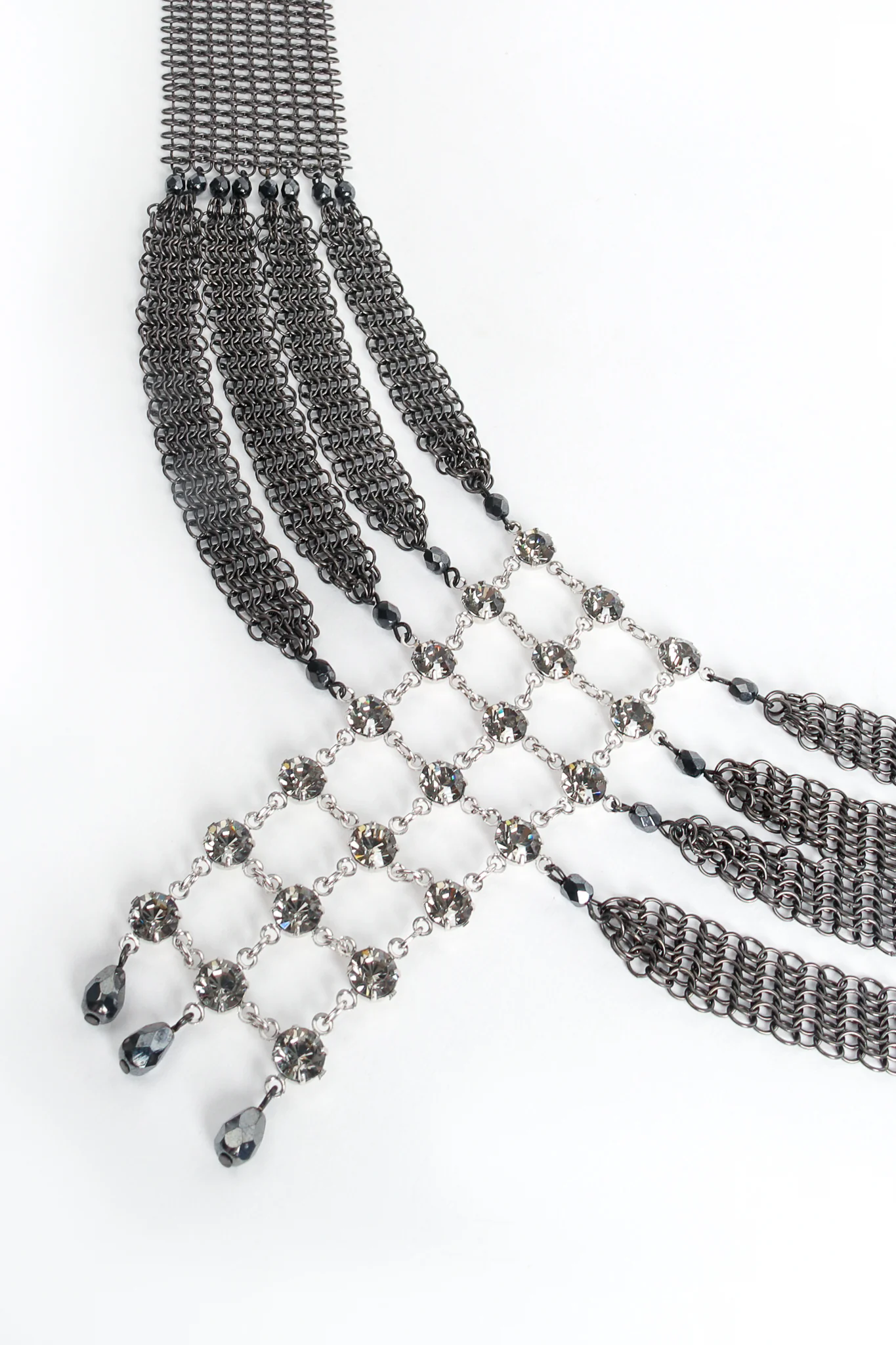 Swarovski Crystal Lattice Mesh Draped Collar - Image 2