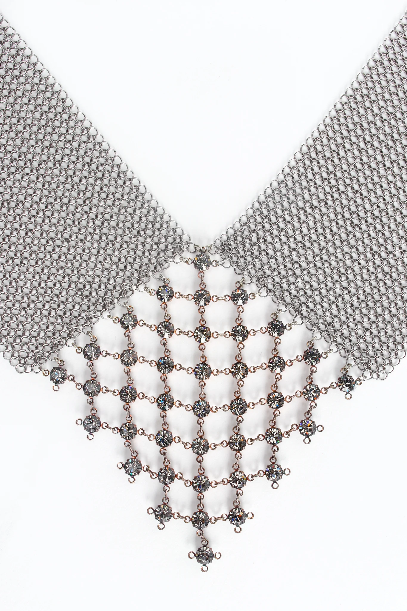 Swarovski Pewter Mesh Pointed Mock Collar - Image 5