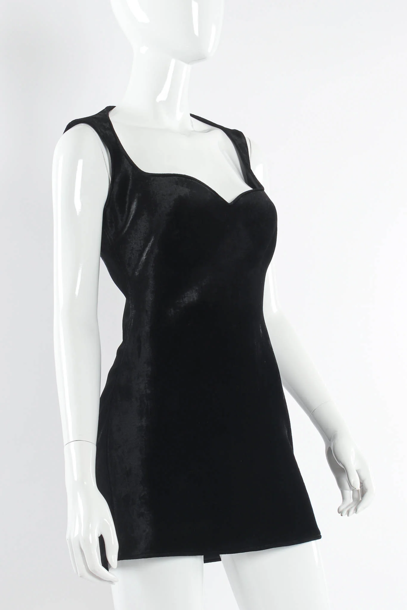 2018 A/W Sweetheart Velvet Structured Dress - Image 2