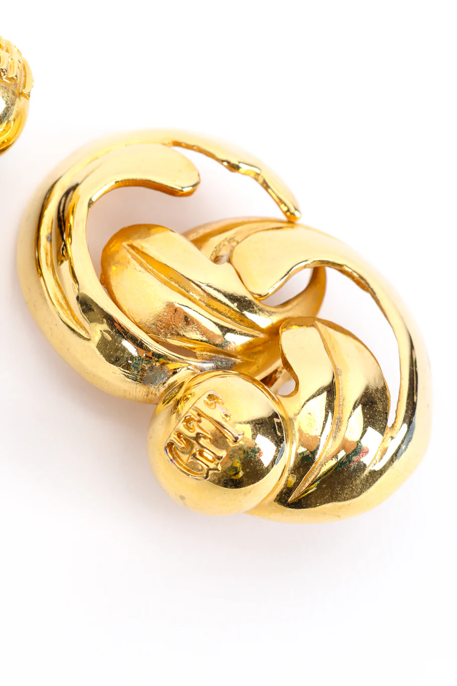 Swirl Leaf Earrings - Image 4