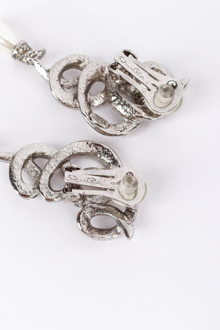 Swirl Pearl Drop Earrings - Image 5