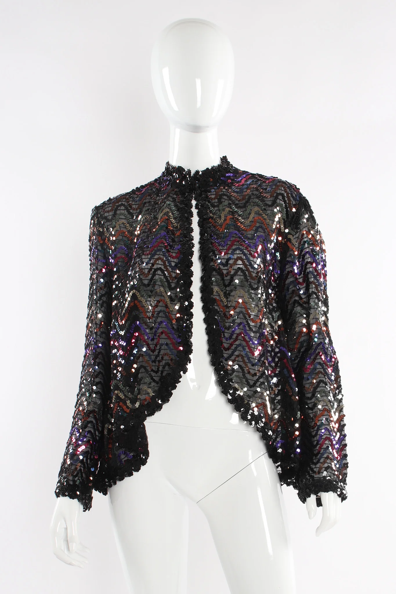 Swirl Sequin Sheer Jacket