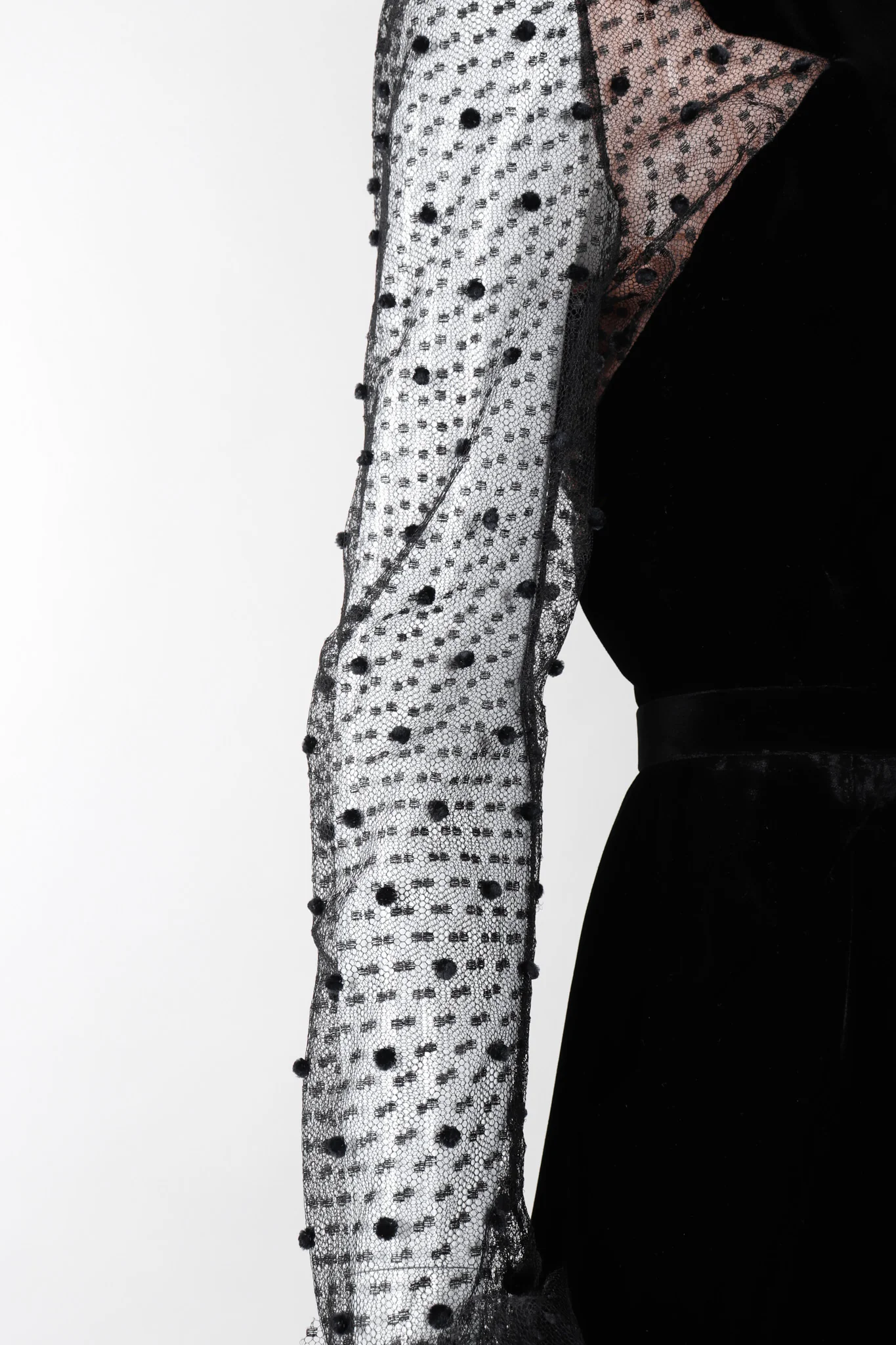 Swiss Dot Lace Cocktail Dress - Image 9
