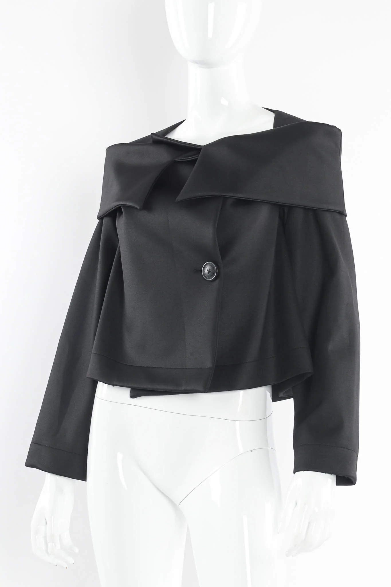 Tailored Shawl Wrap Top - Image 4