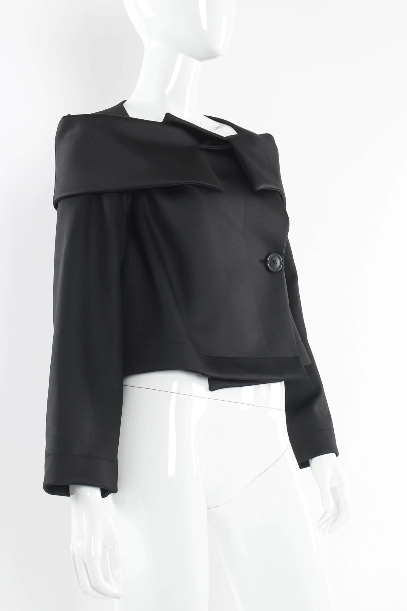 Tailored Shawl Wrap Top - Image 5
