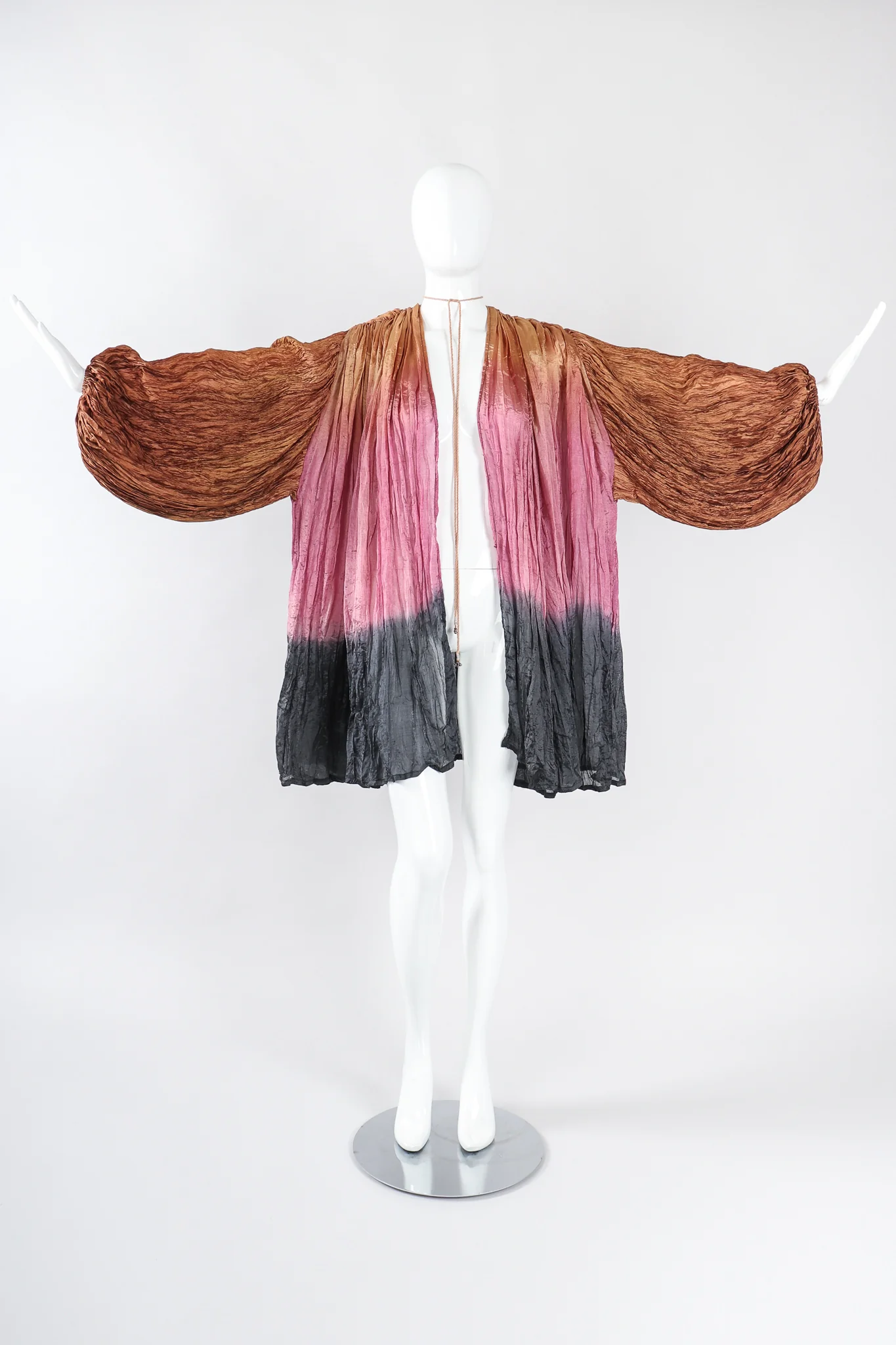Sunset Ombré Draped Crinkle Jacket