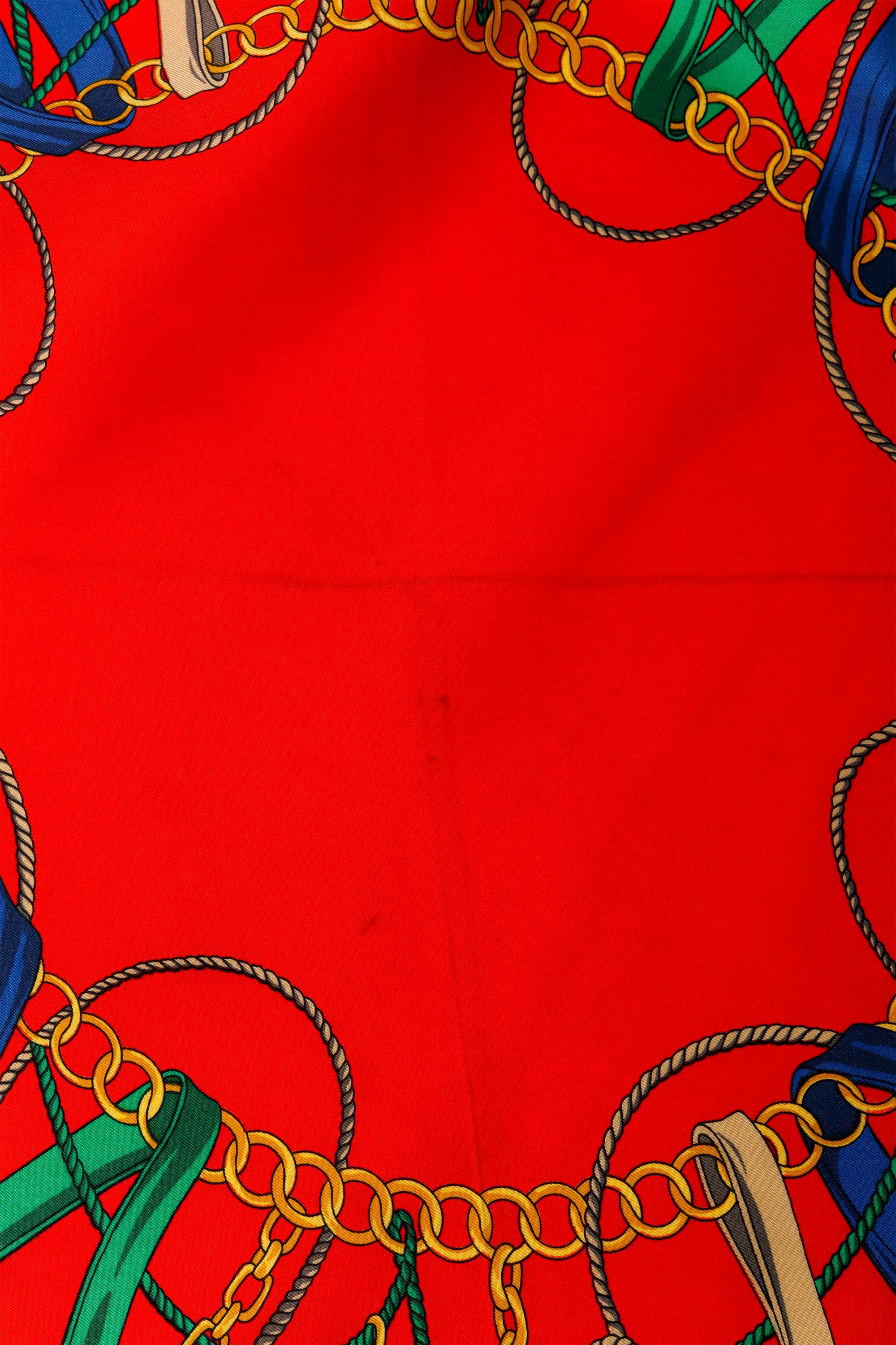 Tassel and Chain Radial Print Silk Scarf - Image 6