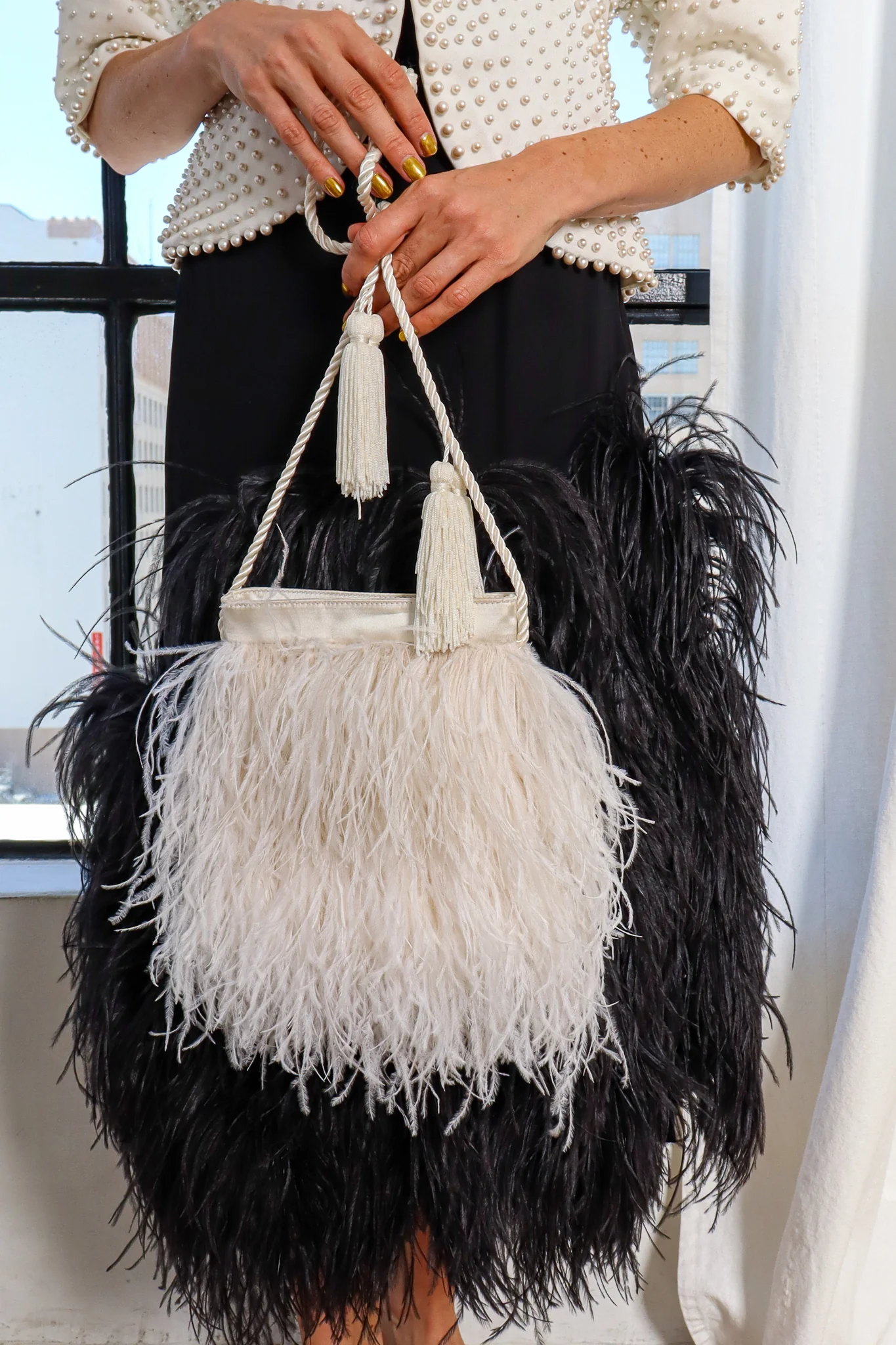 Tassel & Feather Pouch Bag - Image 3