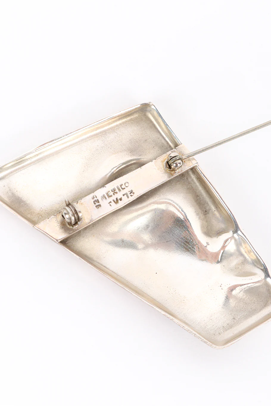 Sterling Half Face Brooch - Image 4