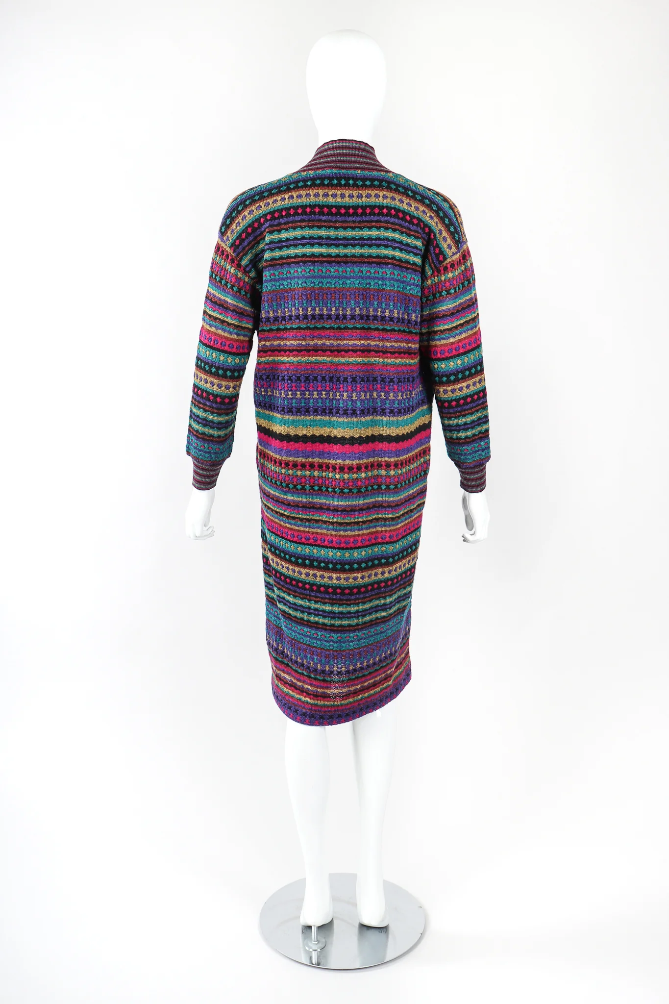 Teal Dobby Stripe Sweater Dress - Image 9