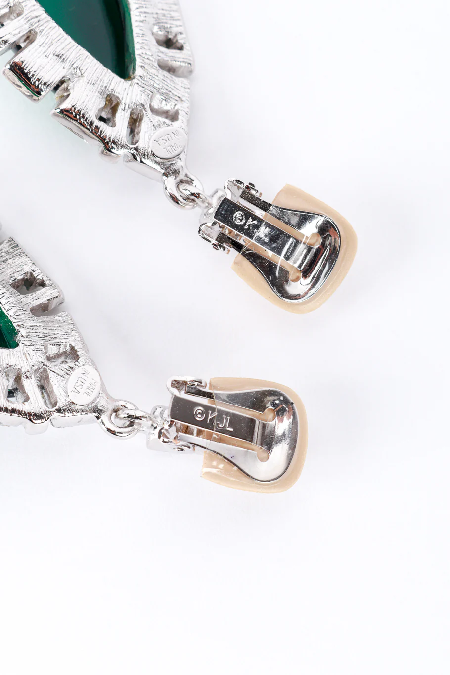 Teardrop Cabochon & Crystal Earrings - Image 6