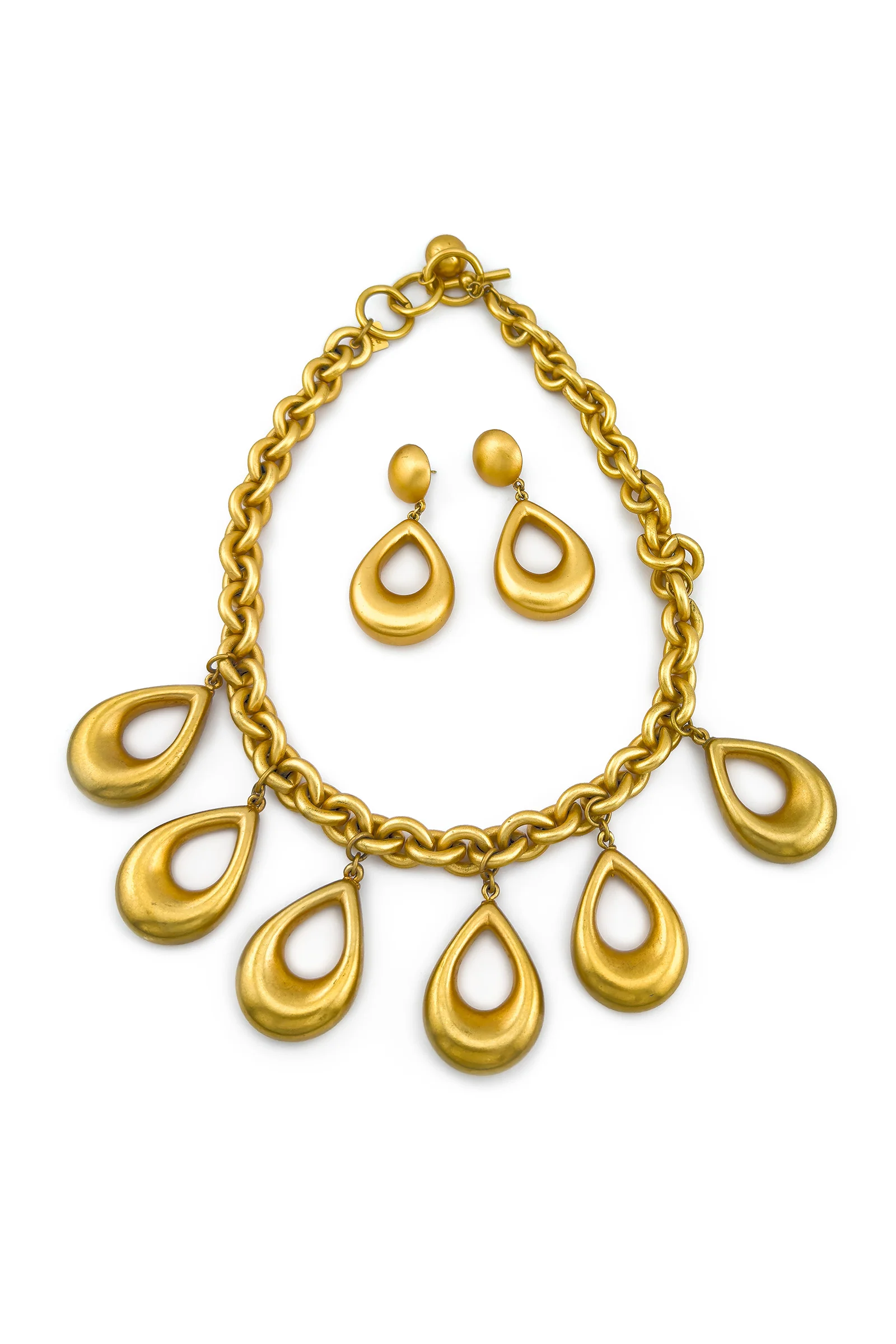 Teardrop Dangle Necklace & Earrings Set
