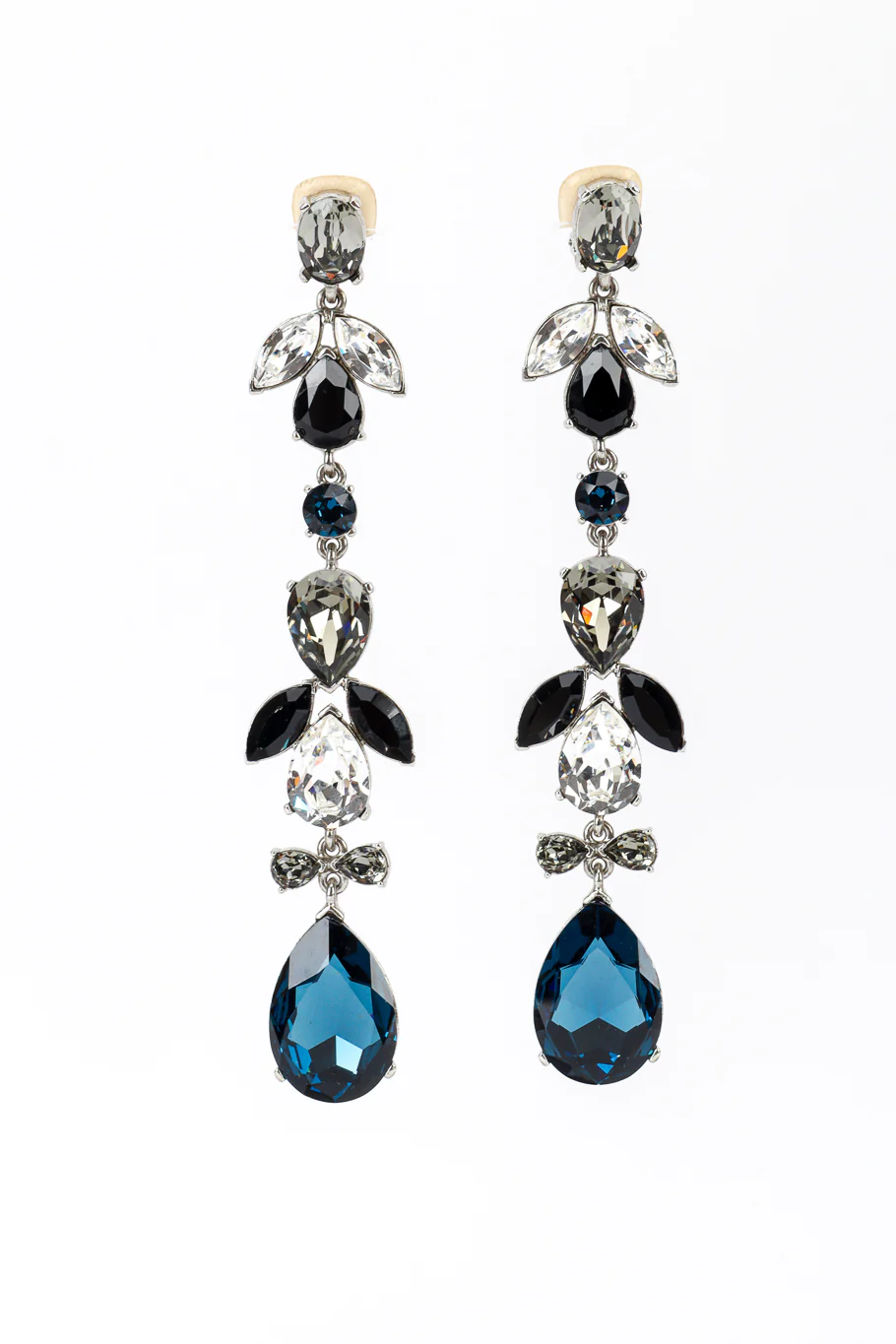 Teardrop Gem Shoulder Duster Earrings