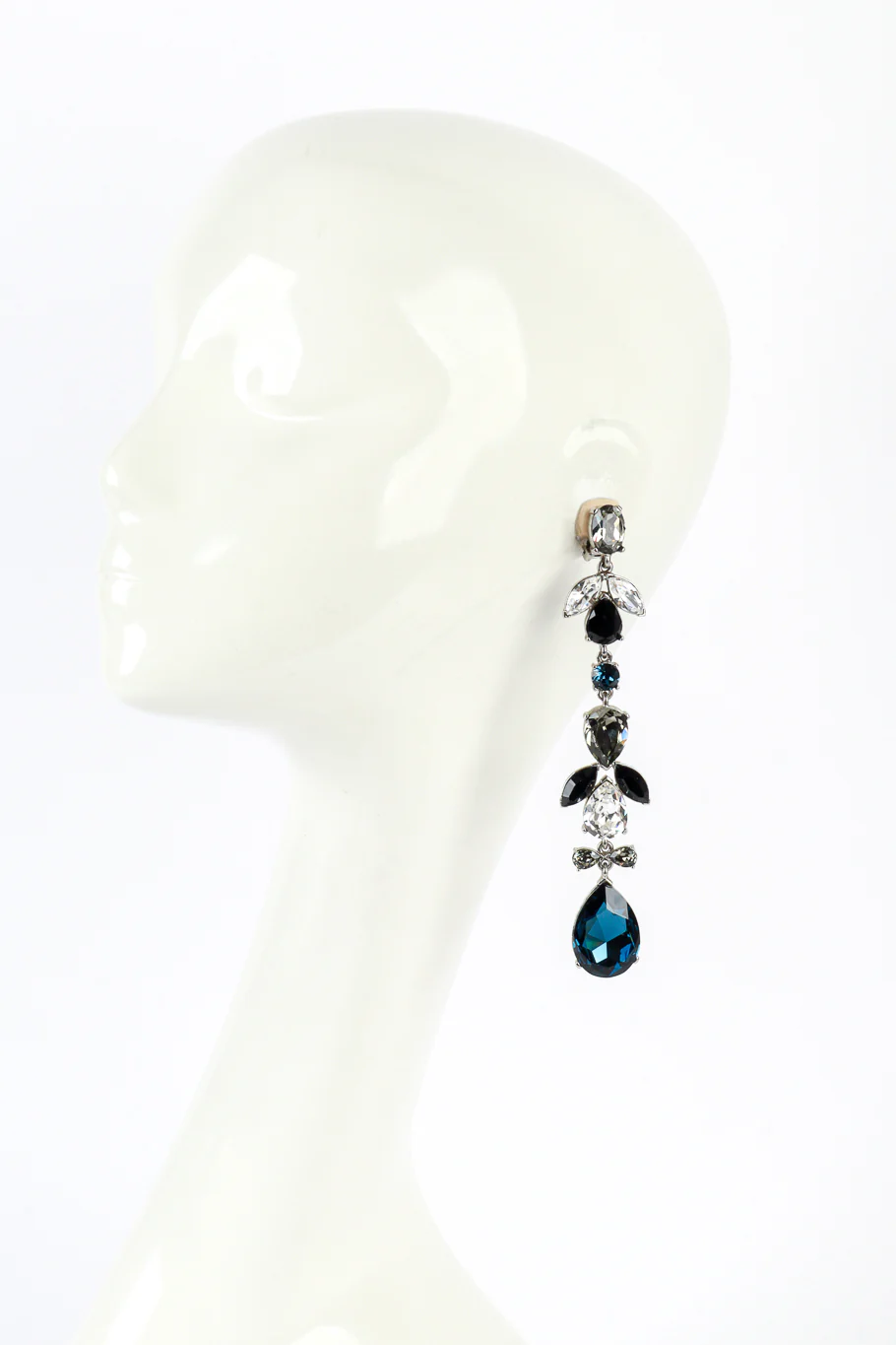 Teardrop Gem Shoulder Duster Earrings - Image 2
