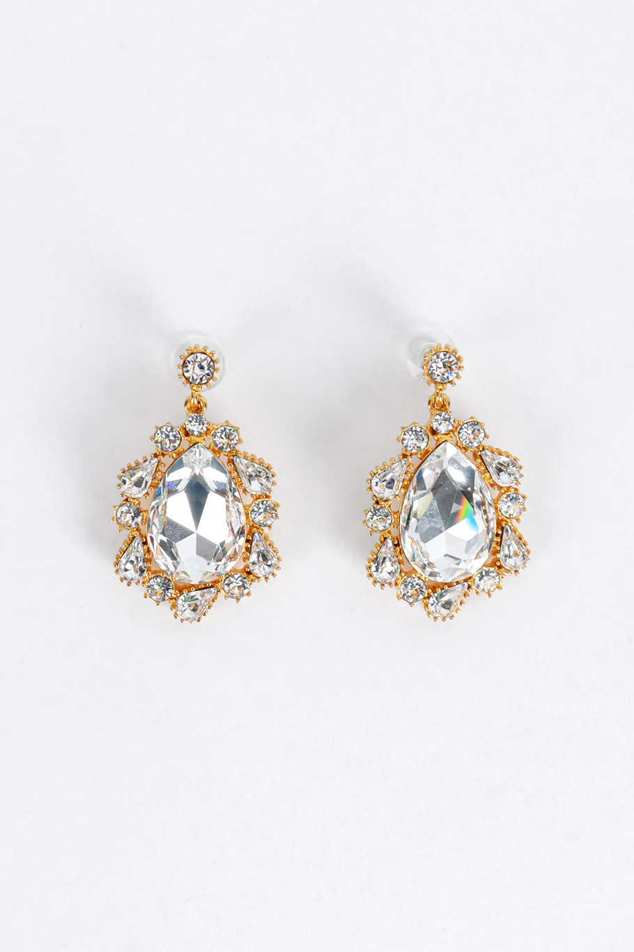 Teardrop Mirror Gem Earrings