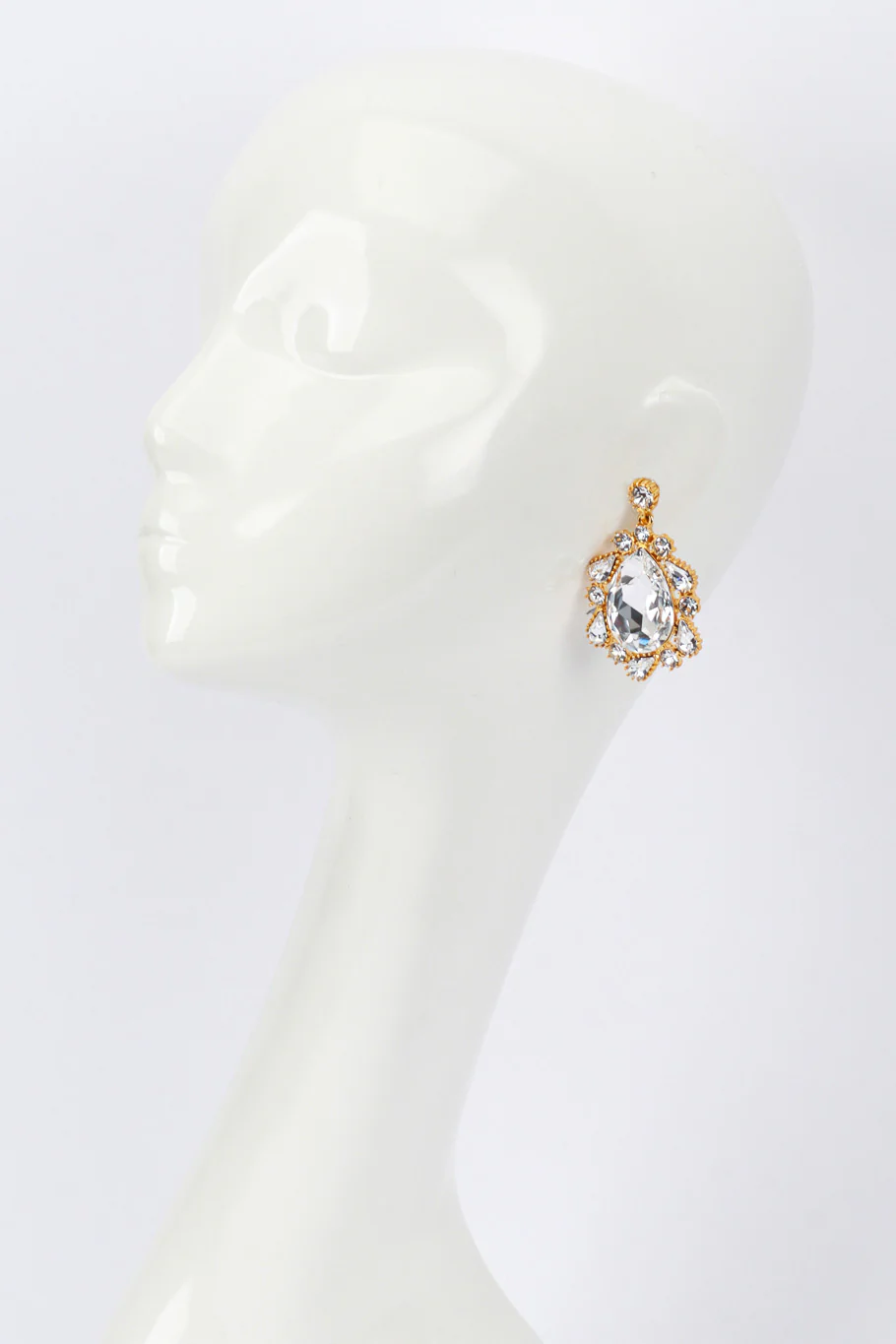 Teardrop Mirror Gem Earrings - Image 2