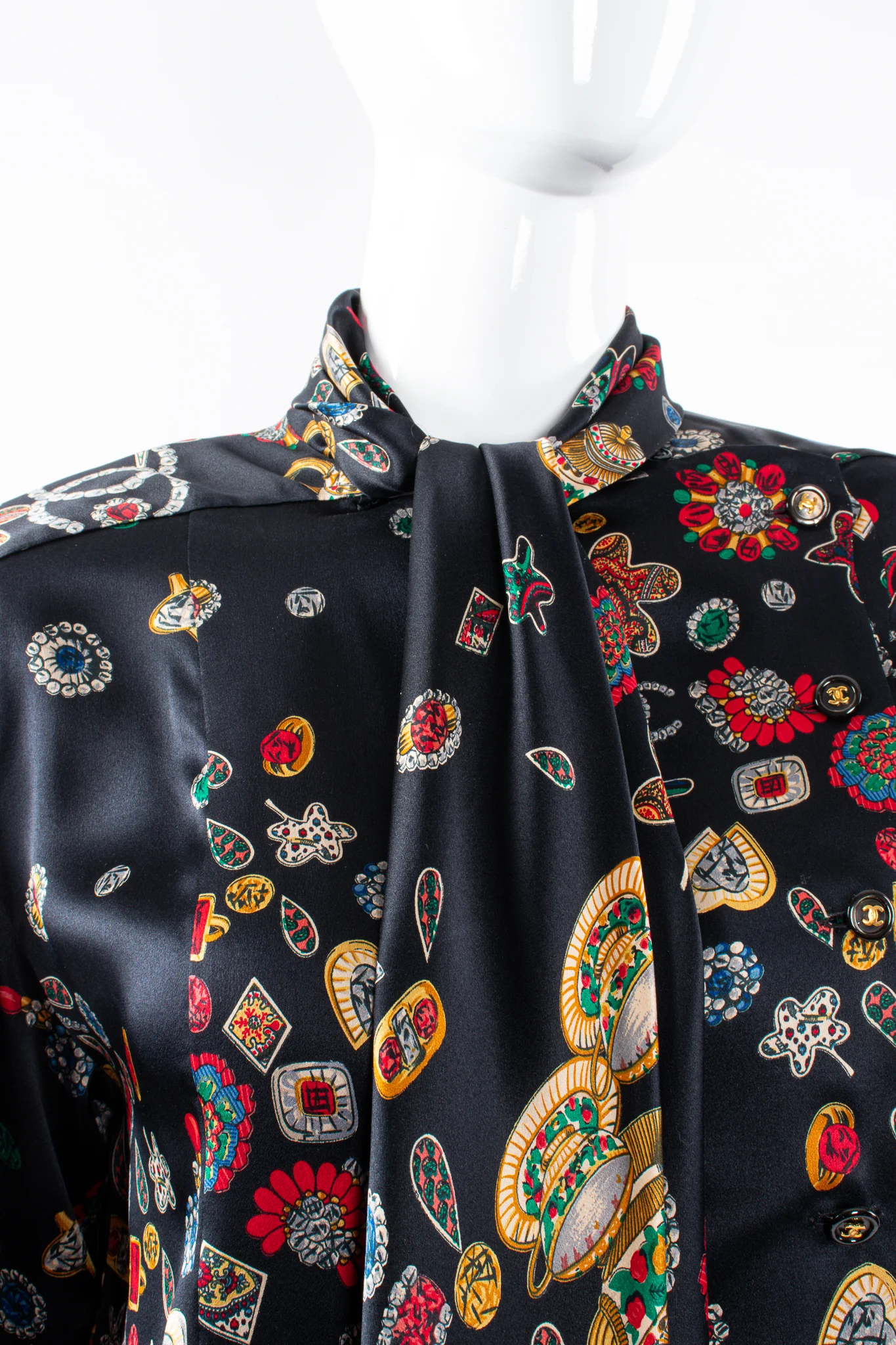 Teatime Jewels Silk Scarf Blouse - Image 10