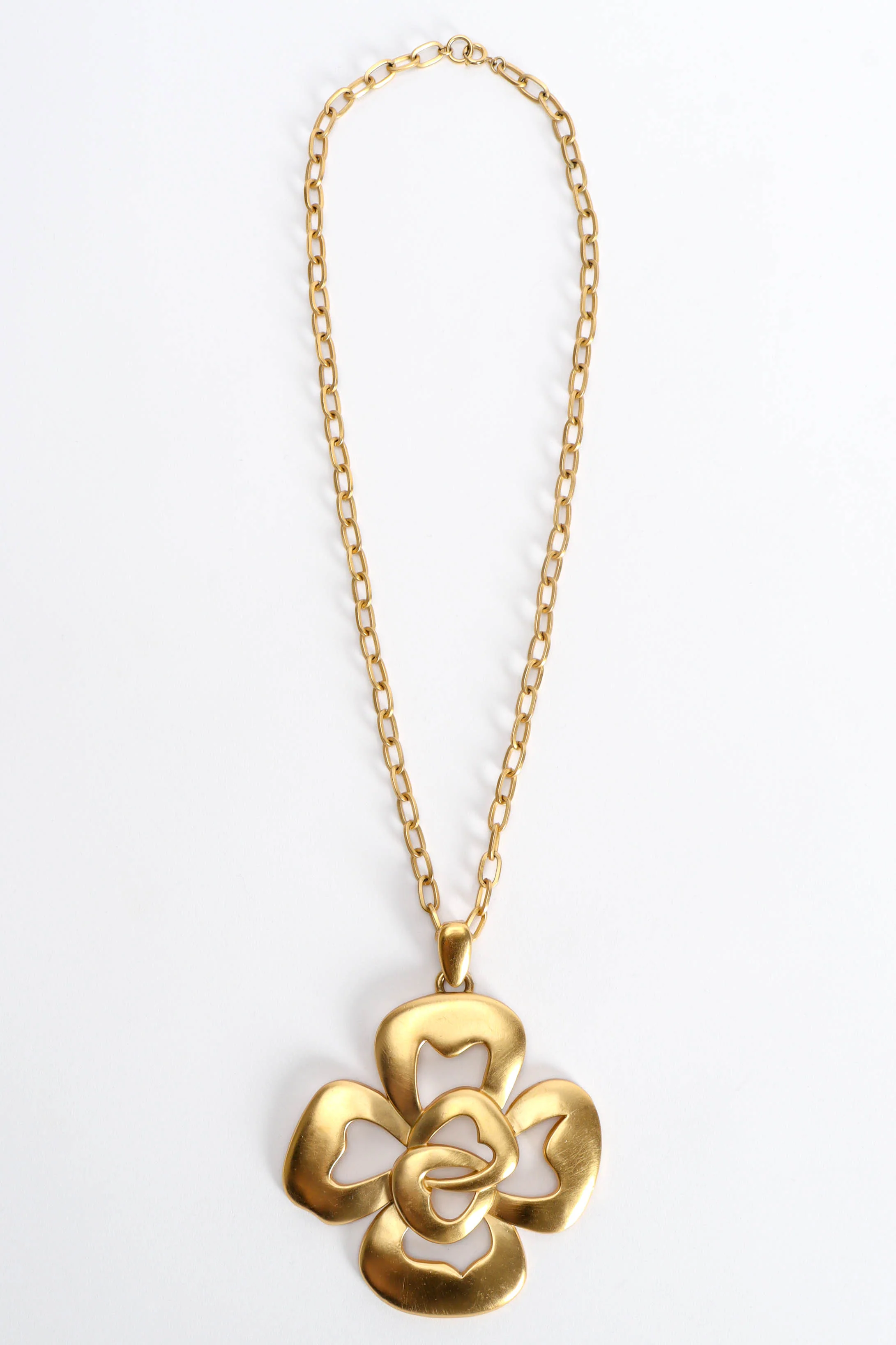 1960s Tender Clover Pendant Necklace - Image 3