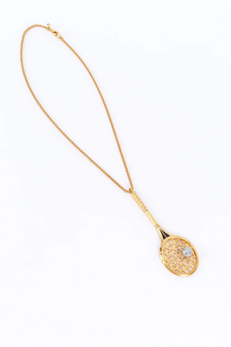 Tennis Racket Pendant Necklace