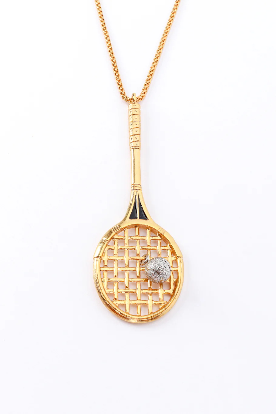 Tennis Racket Pendant Necklace - Image 3