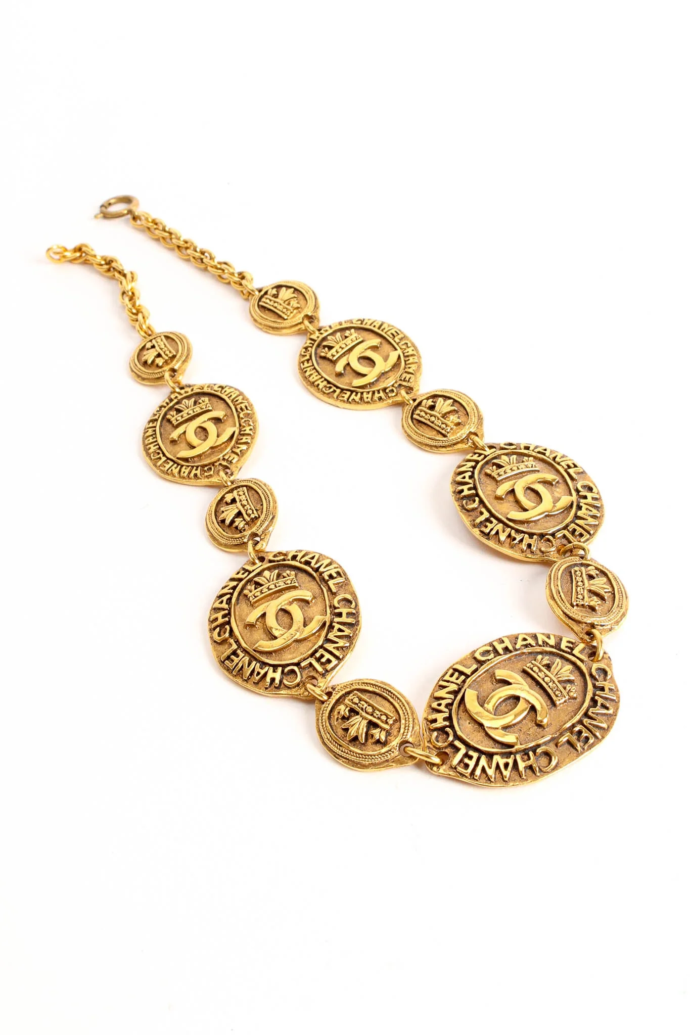 Test 1980's Crown CC Logo Coin Necklace - Image 6
