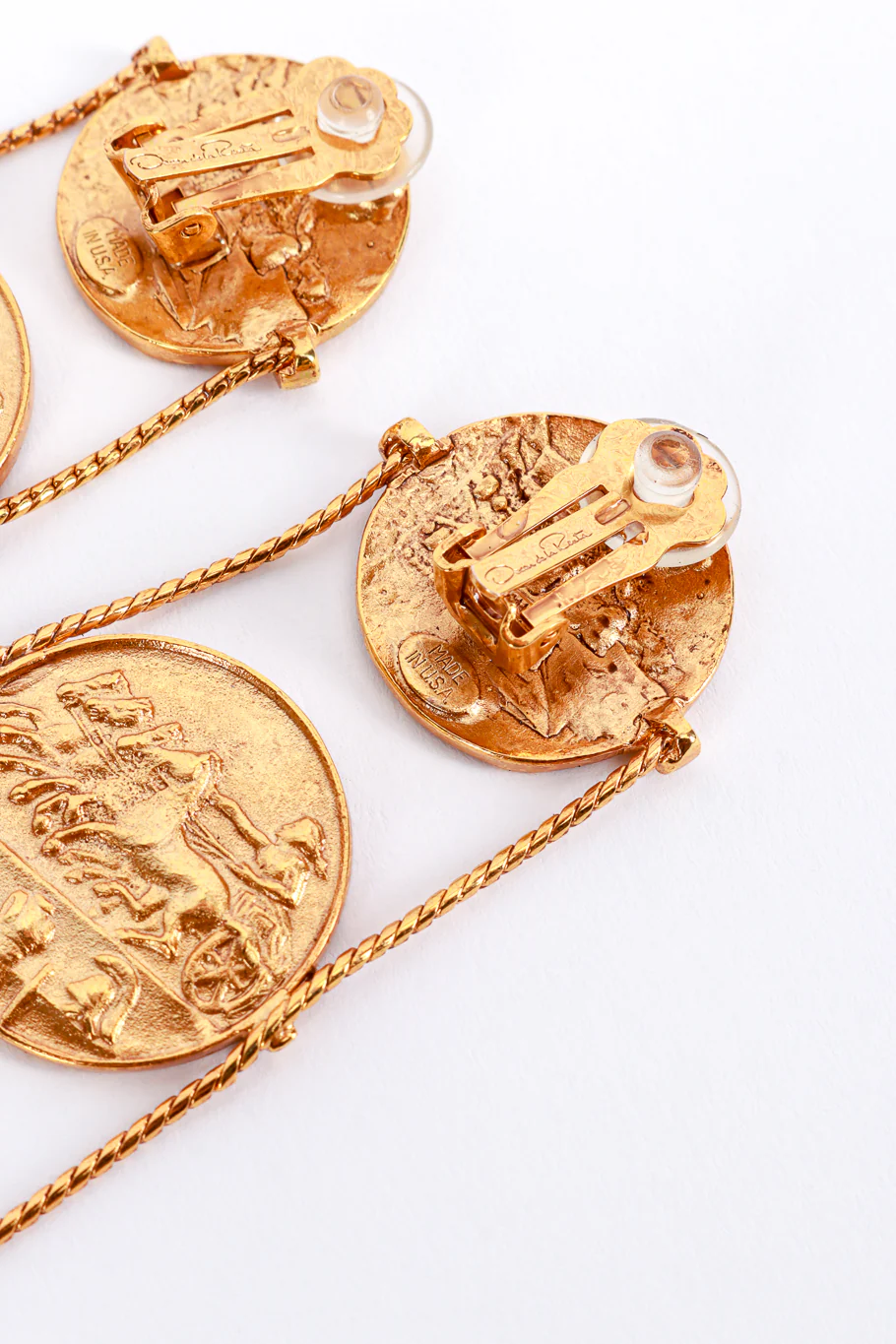 Tethered Roman Coin Drop Earrings - Image 5