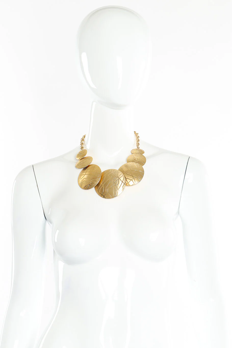Textured Discs Necklace - Image 3