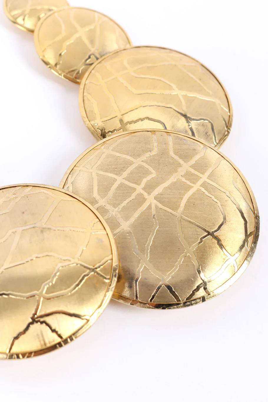 Textured Discs Necklace - Image 4