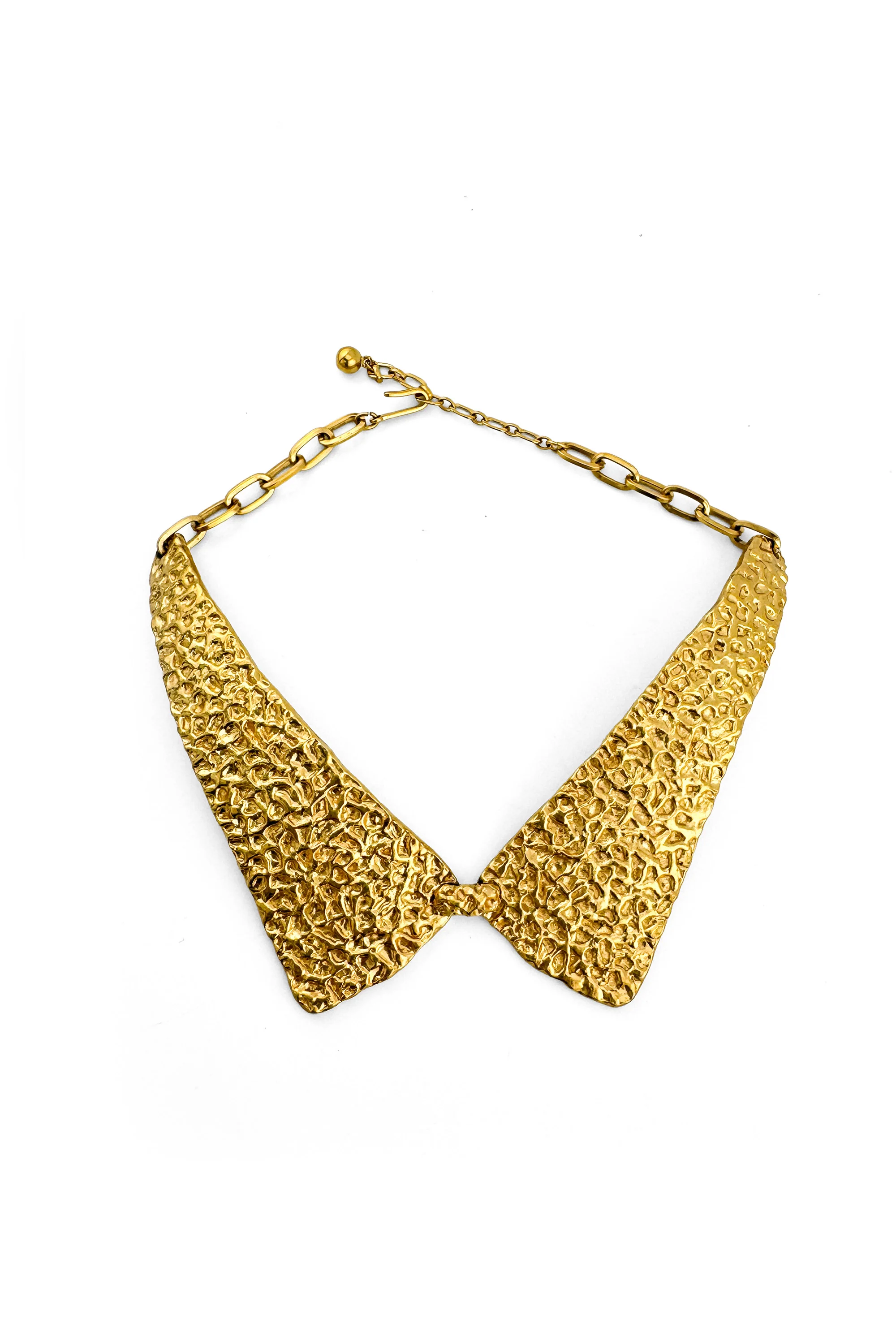 Textured Lapel Collar Necklace