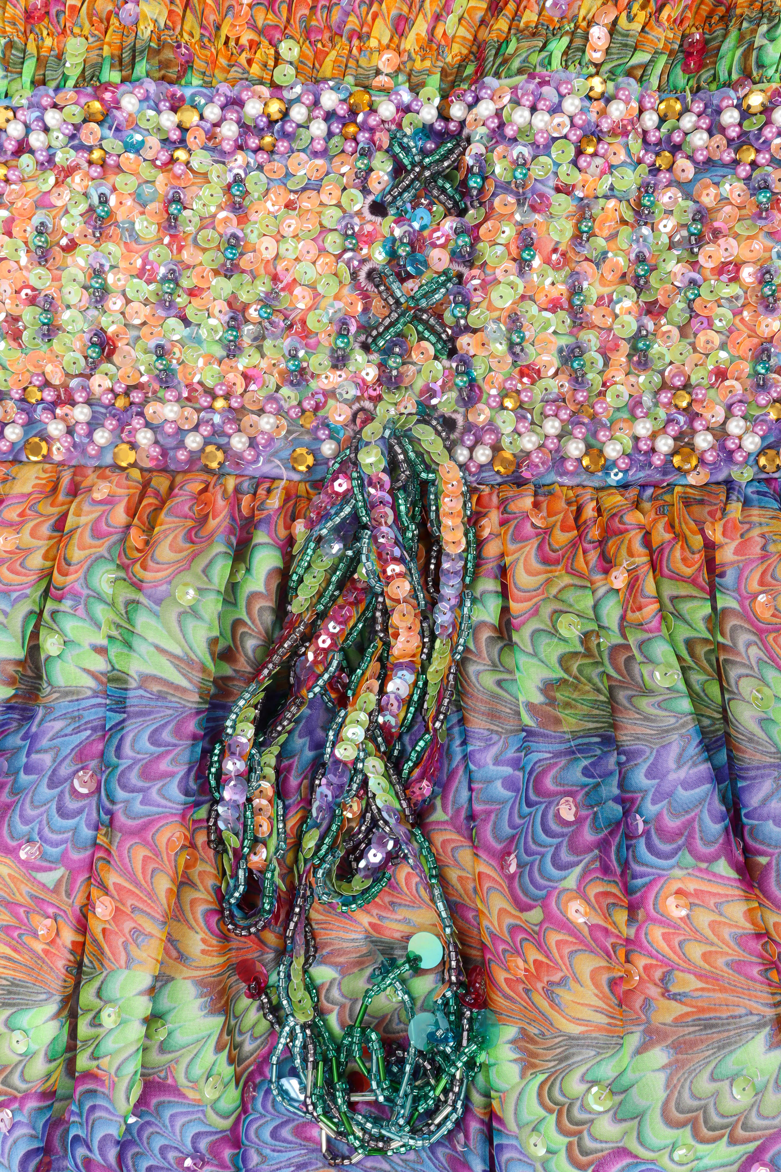 Feathered Beaded & Sequin Dress - Image 6