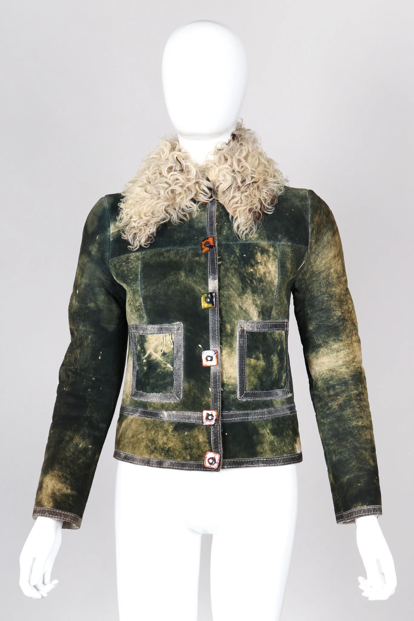 Tie-Dye Suede Jacket
